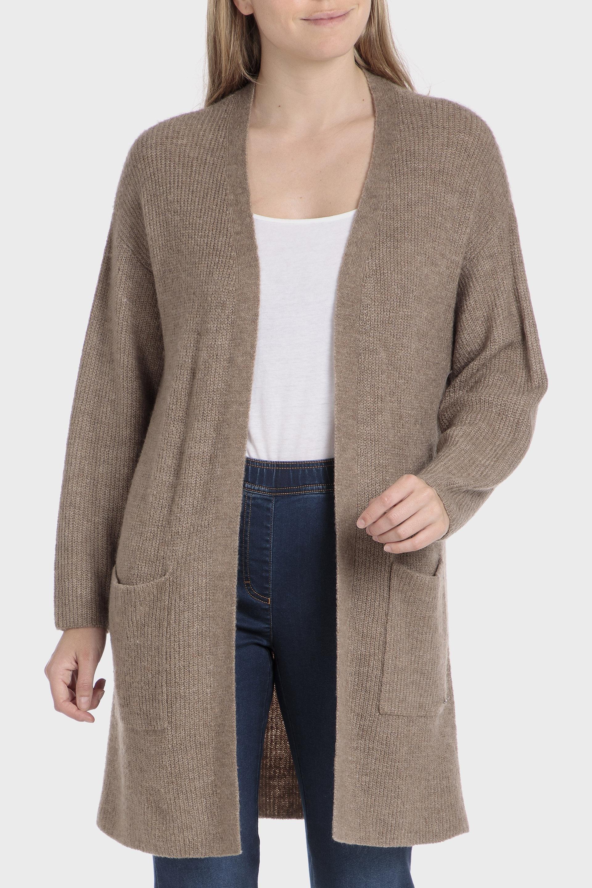 Beige Detailed Long Open Jacket, , large image number 2