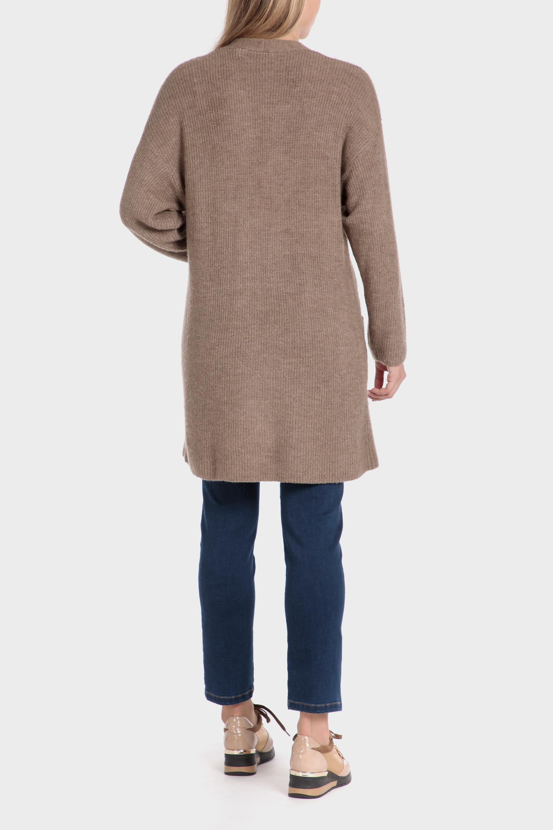 Beige Detailed Long Open Jacket, , large image number 3
