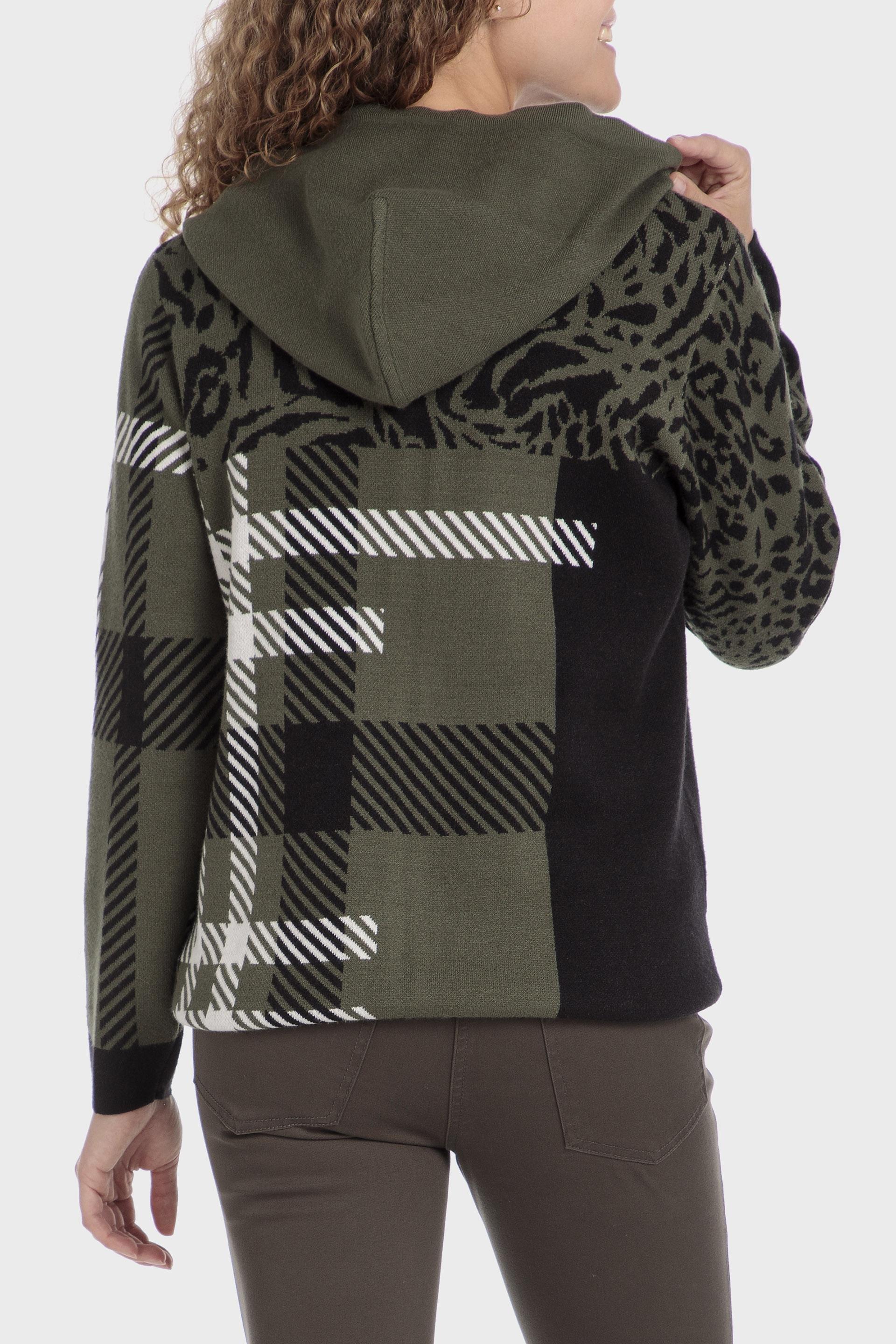 Green Checked Hoodies, , large image number 2