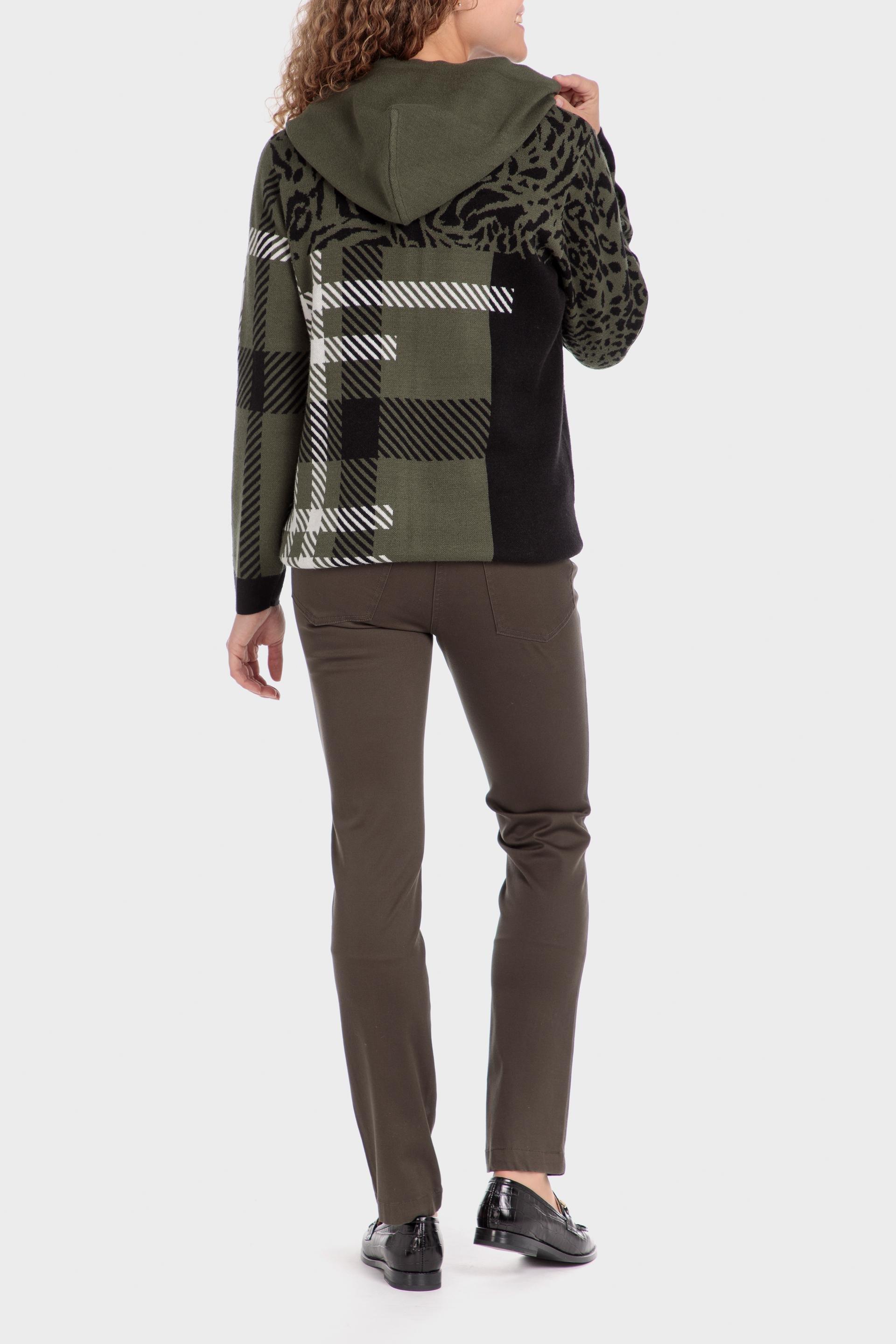 Green Checked Hoodies, , large image number 3