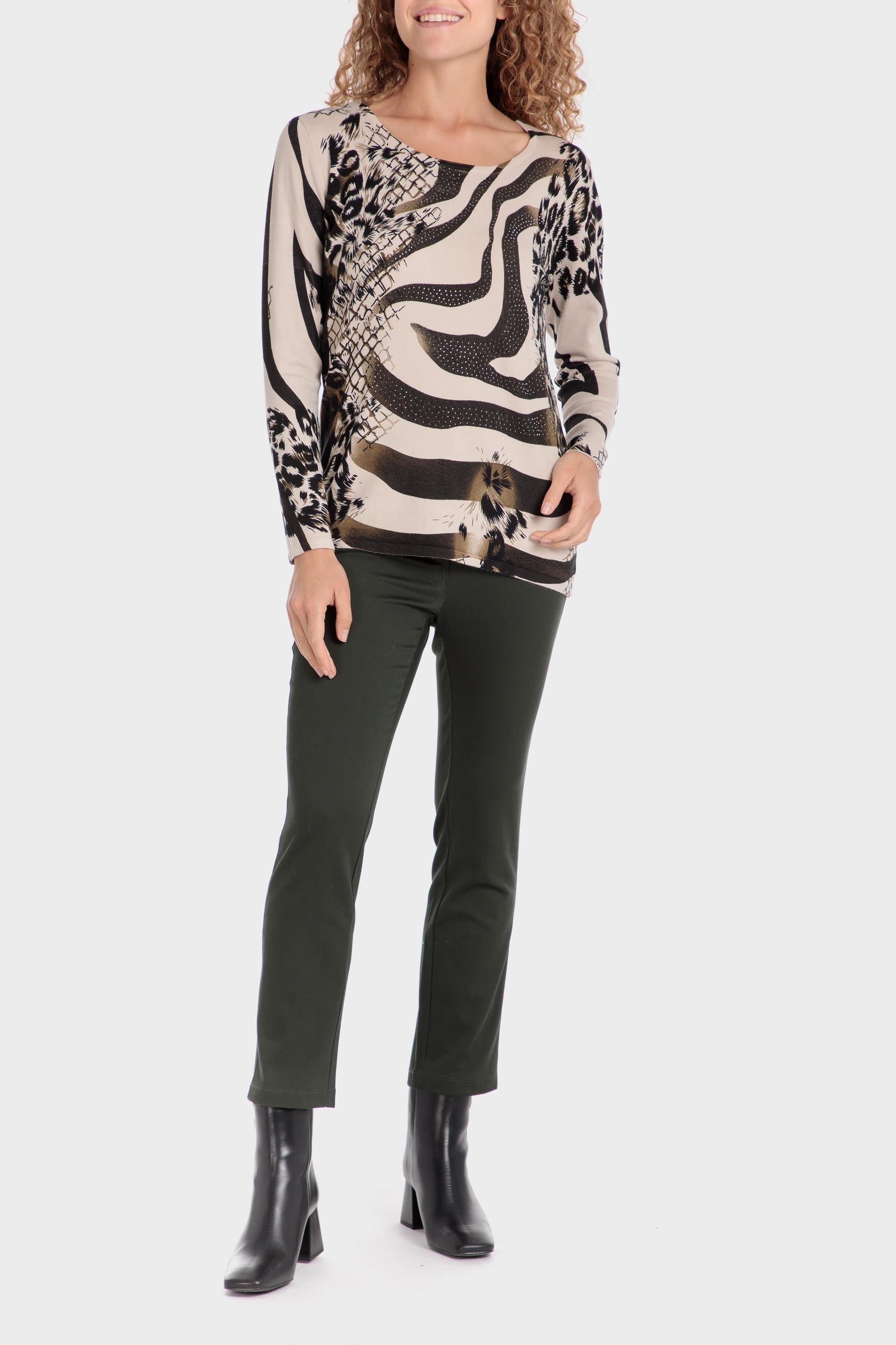 Beige Gemstone Sweater, , large image number 1