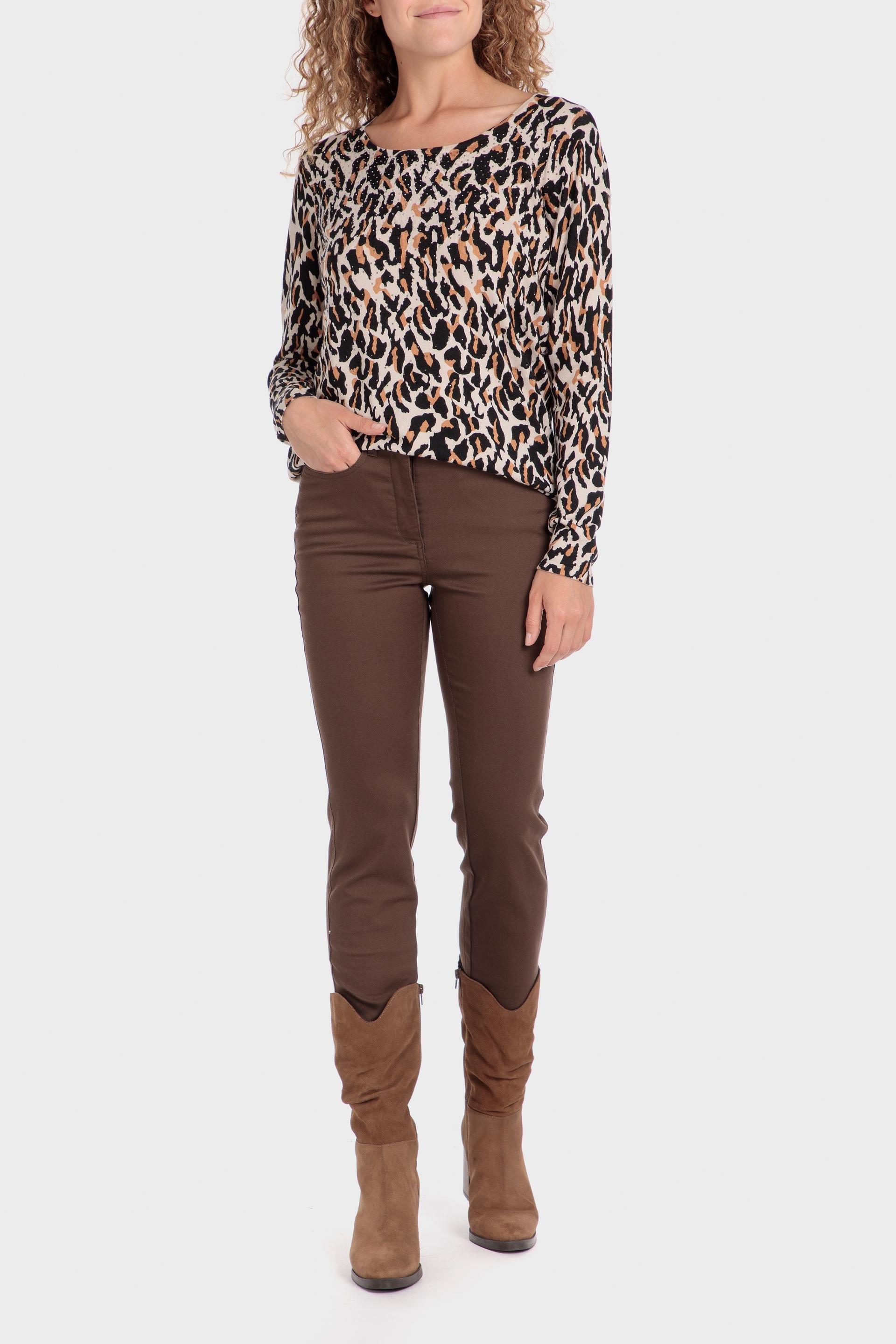 Multicolour Animal Print Jumper, , large image number 1
