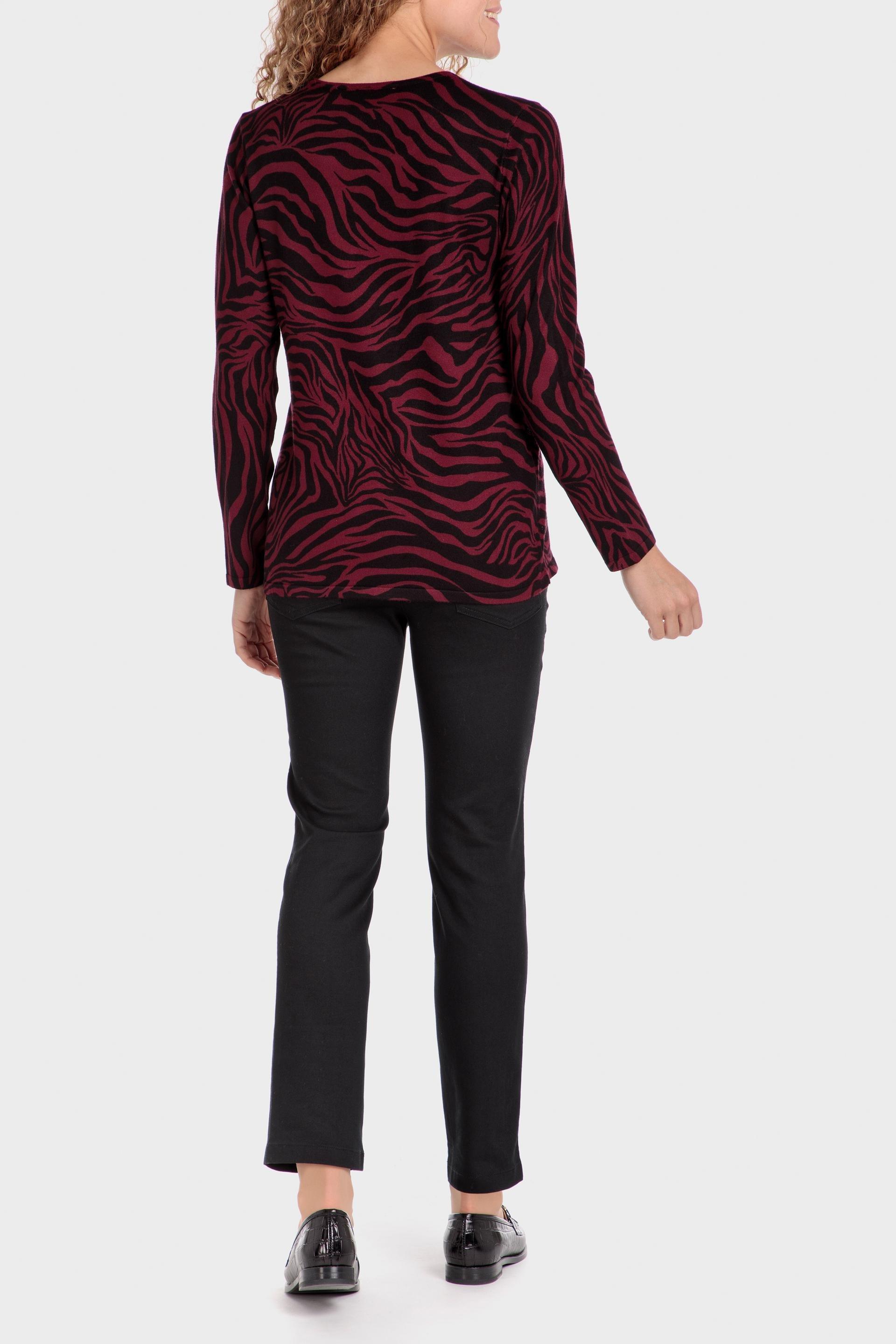 Black Gemstone Printed Sweater, , large image number 0