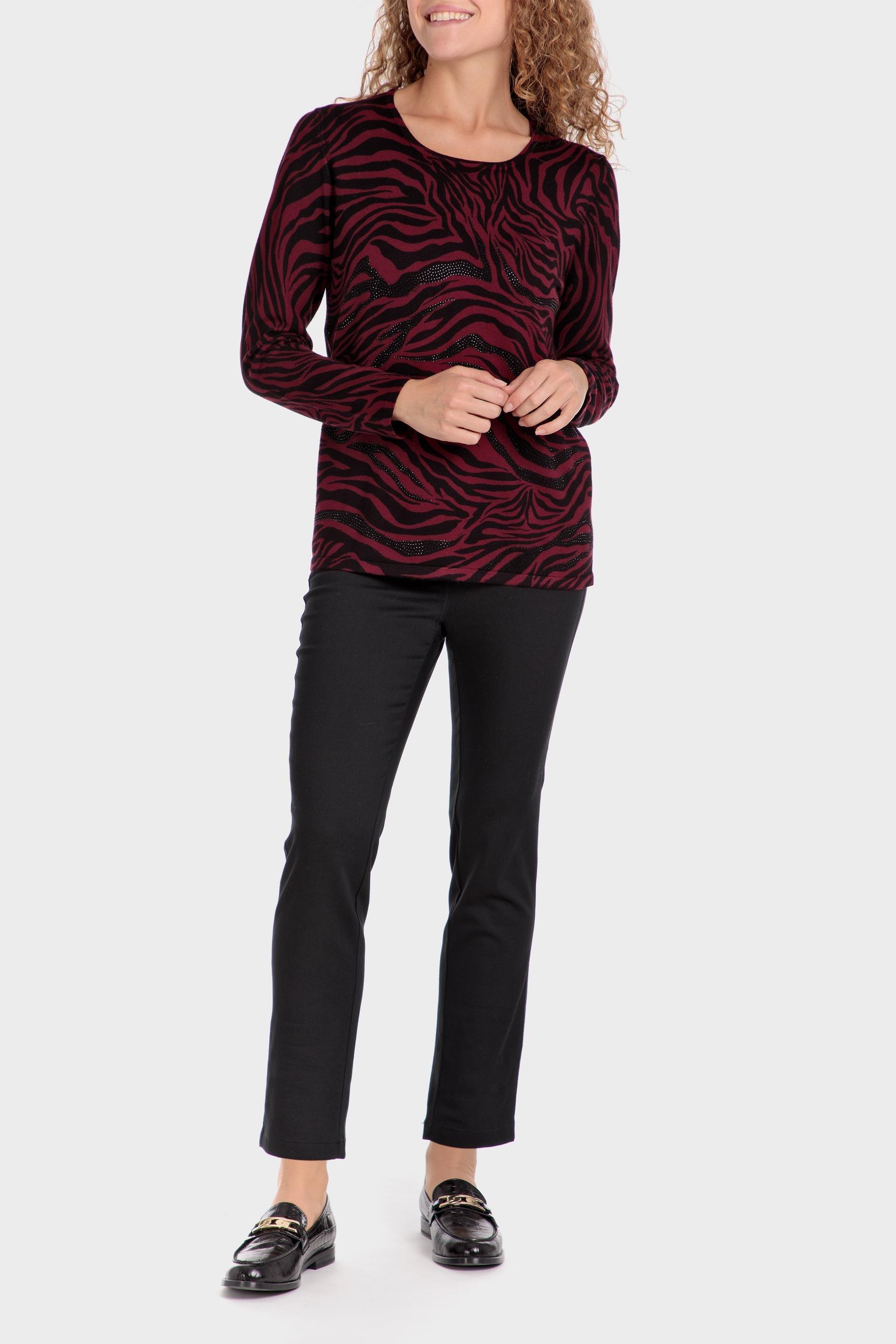 Black Gemstone Printed Sweater, , large image number 2