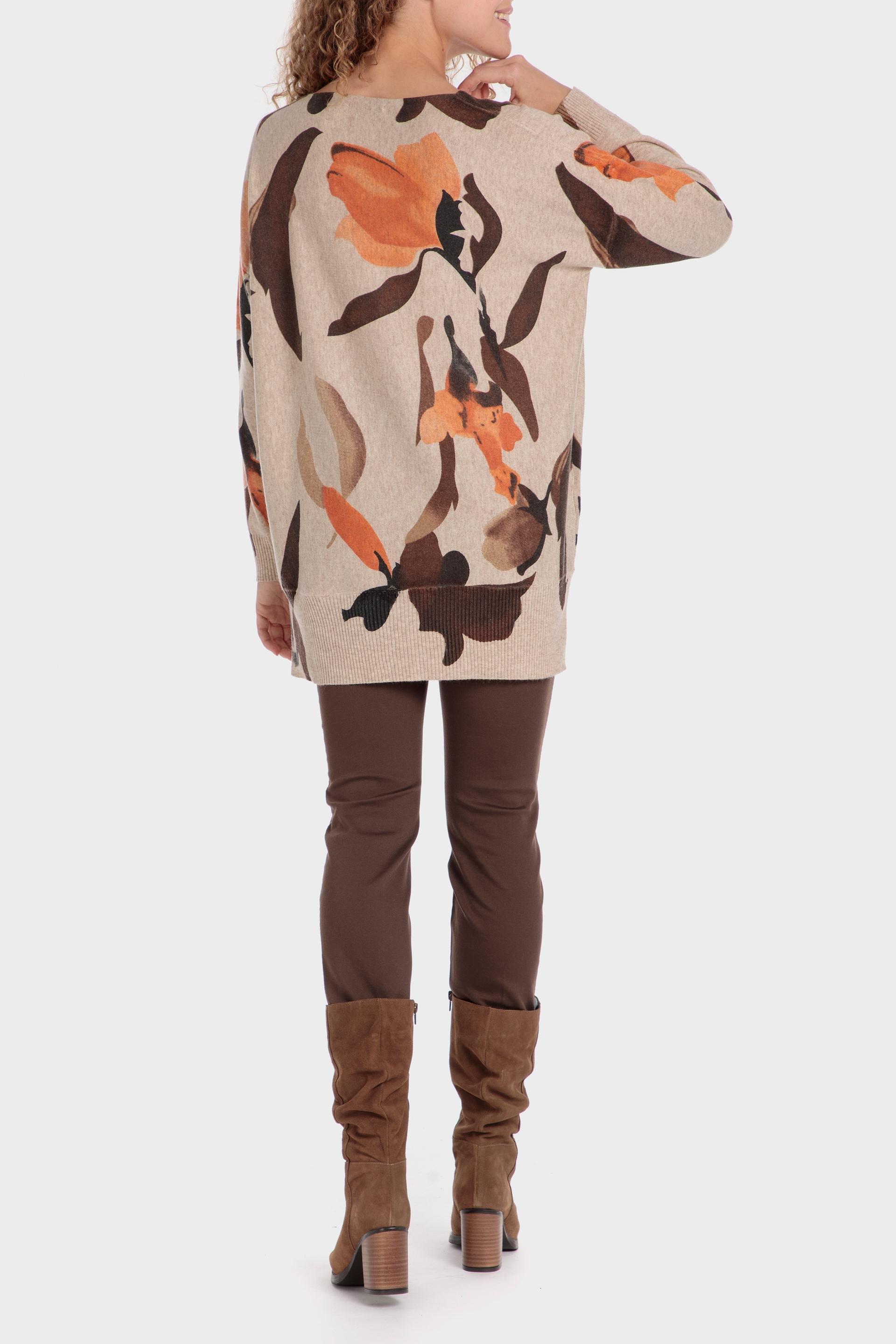 Multicolour Floral Oversized Sweater, , large image number 2