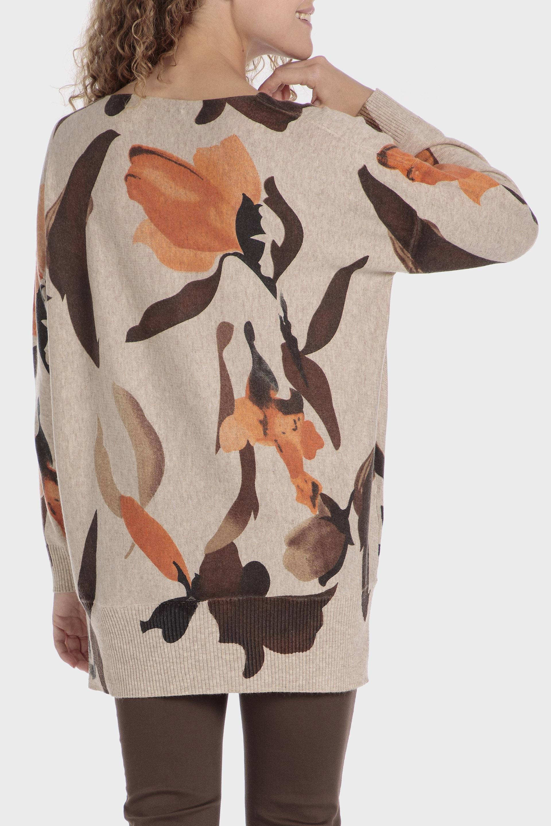 Multicolour Floral Oversized Sweater, , large image number 3