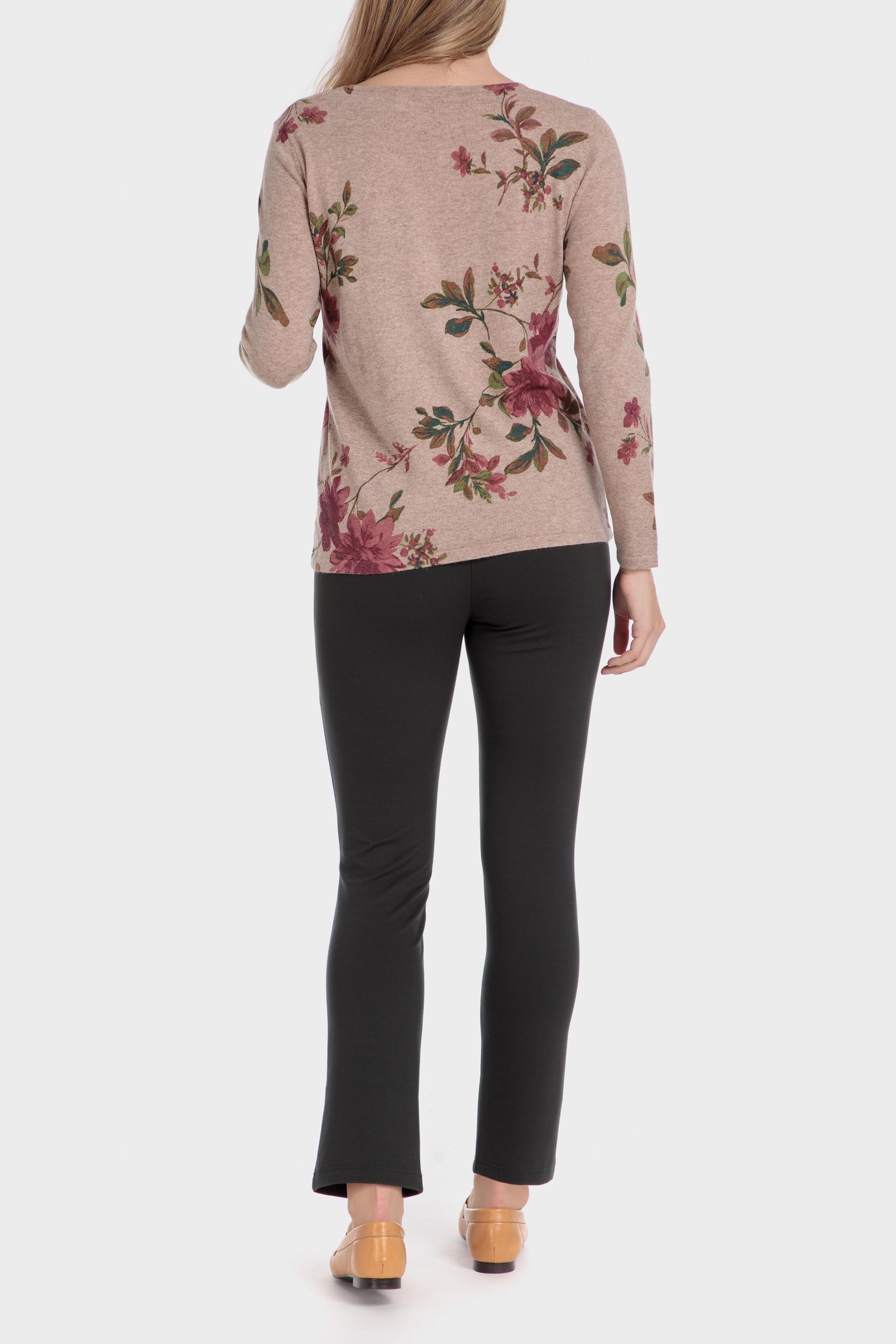 Beige Embroidered Jumpers Sweater, , large image number 2