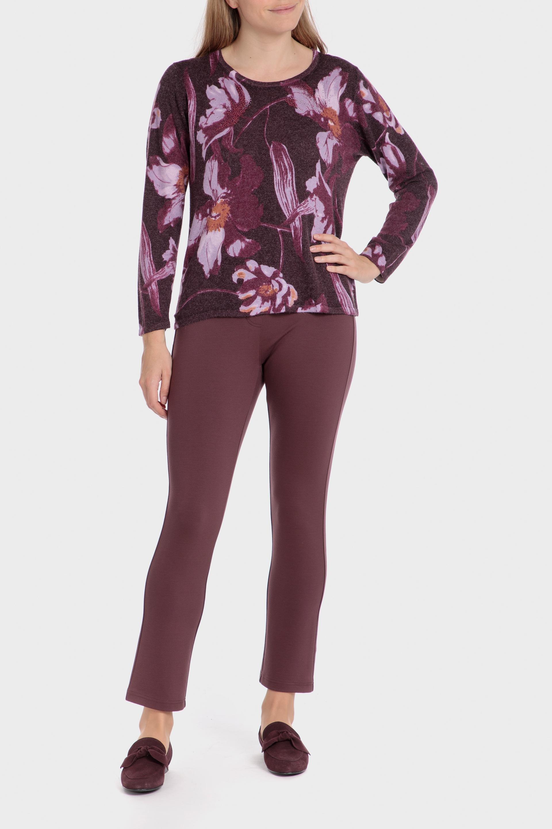 Purple Floral Jumpers Sweater, , large image number 1