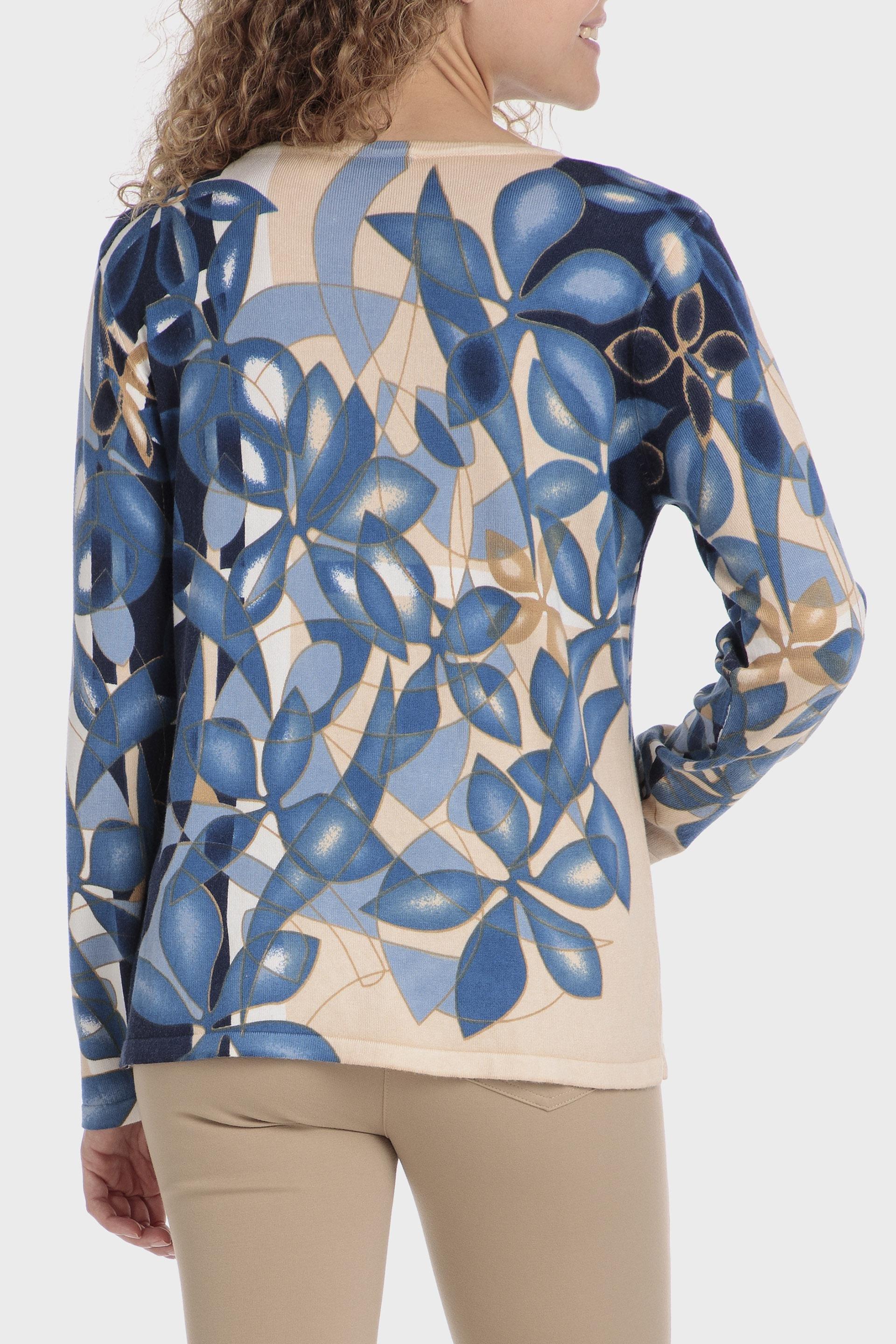 Blue Printed Jumper, , large image number 3