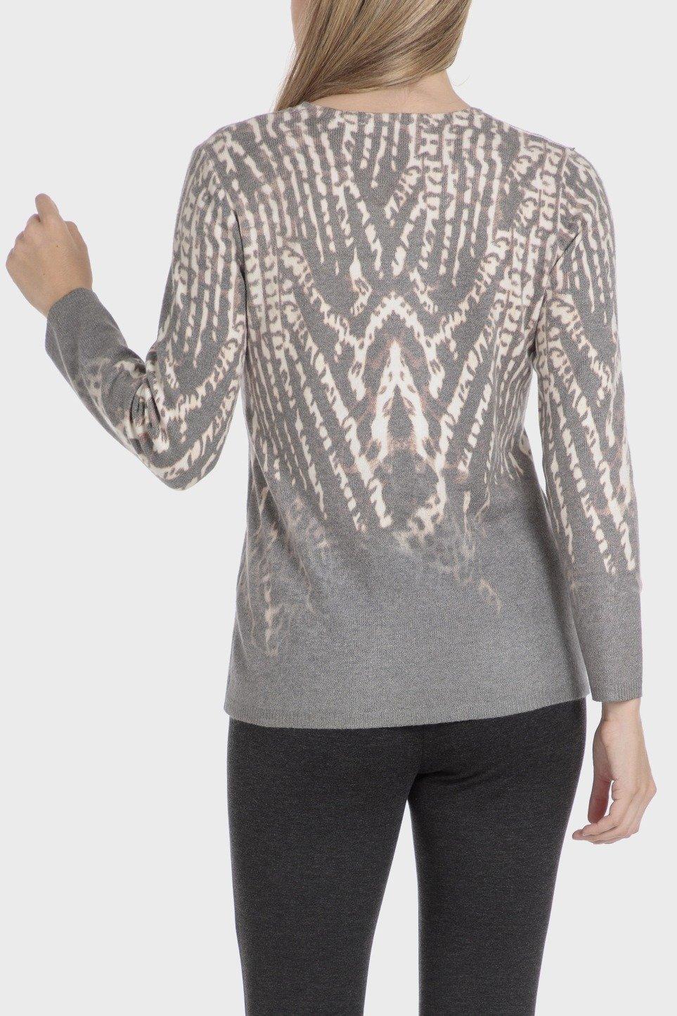 Grey Textured Jumpers Sweater, , large image number 1
