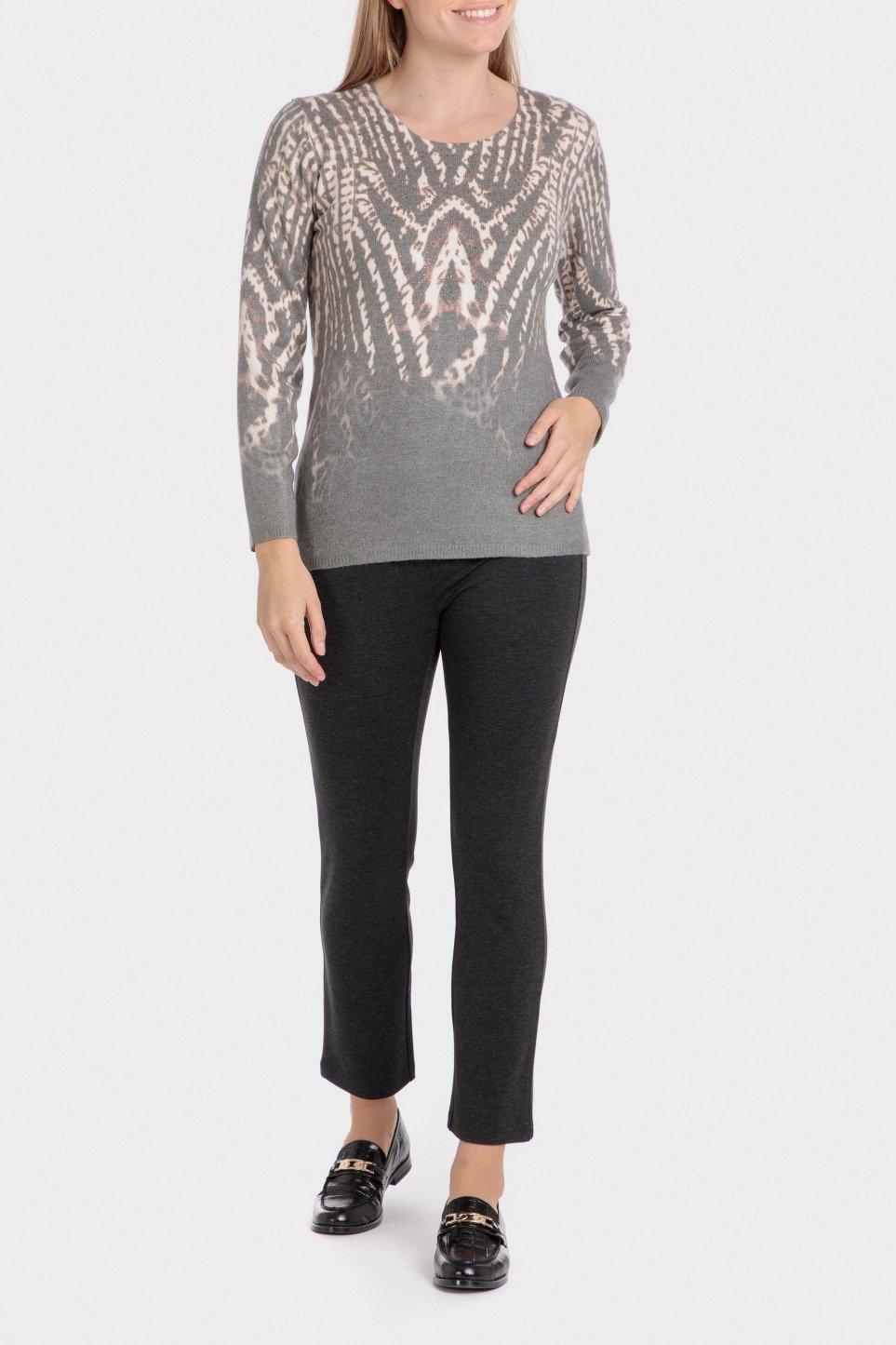 Grey Textured Jumpers Sweater, , large image number 2