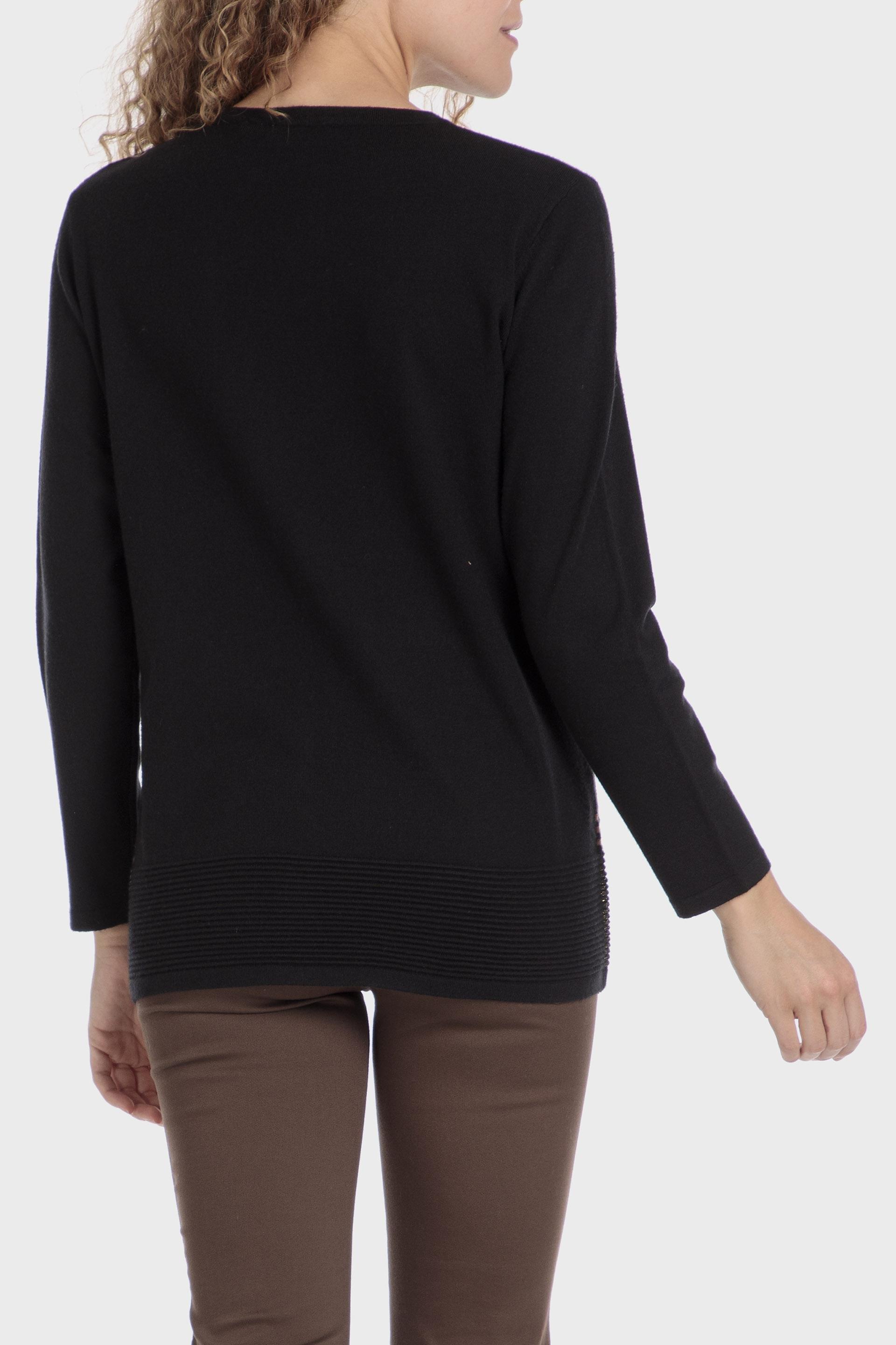 Black Striped Sweater, , large image number 0