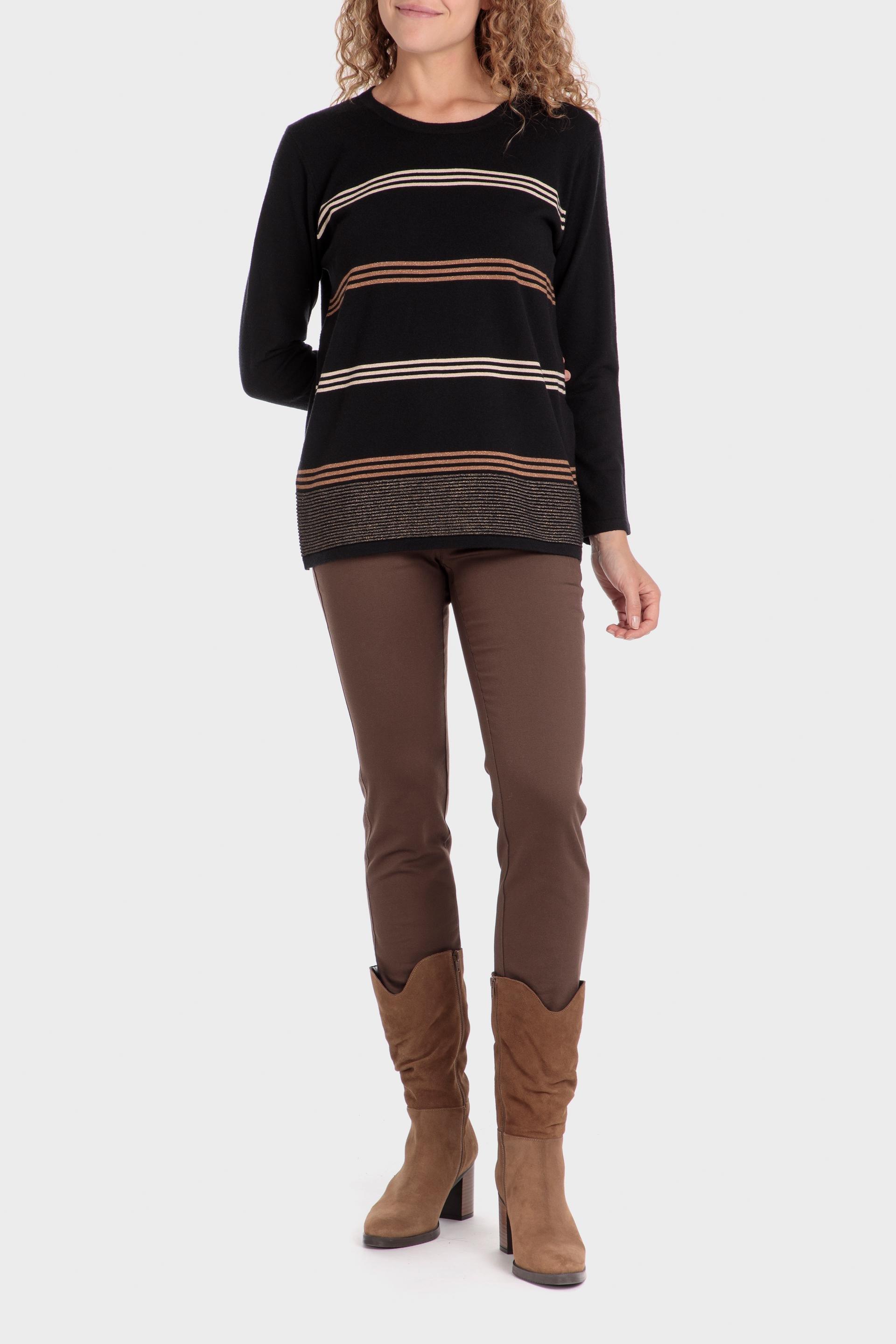 Black Striped Sweater, , large image number 2