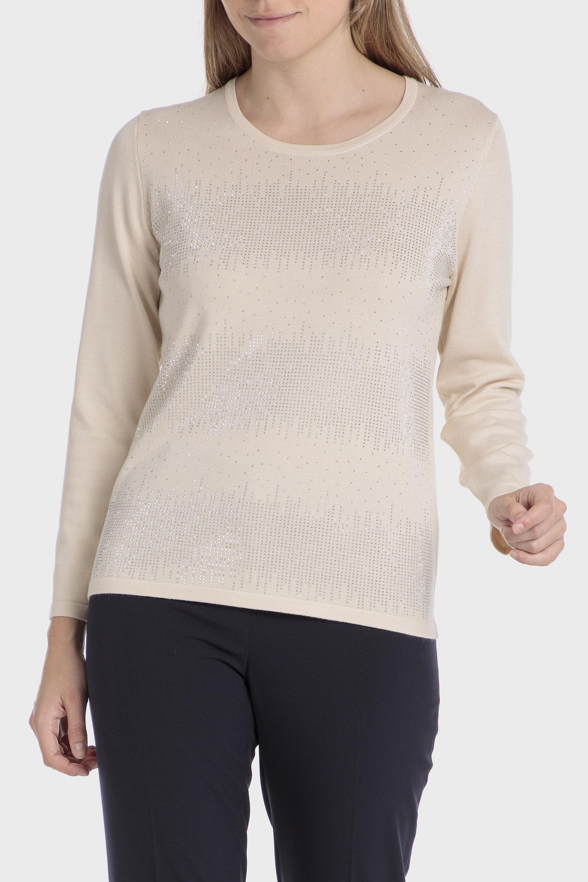 Beige Textured Jumper, , large image number 0