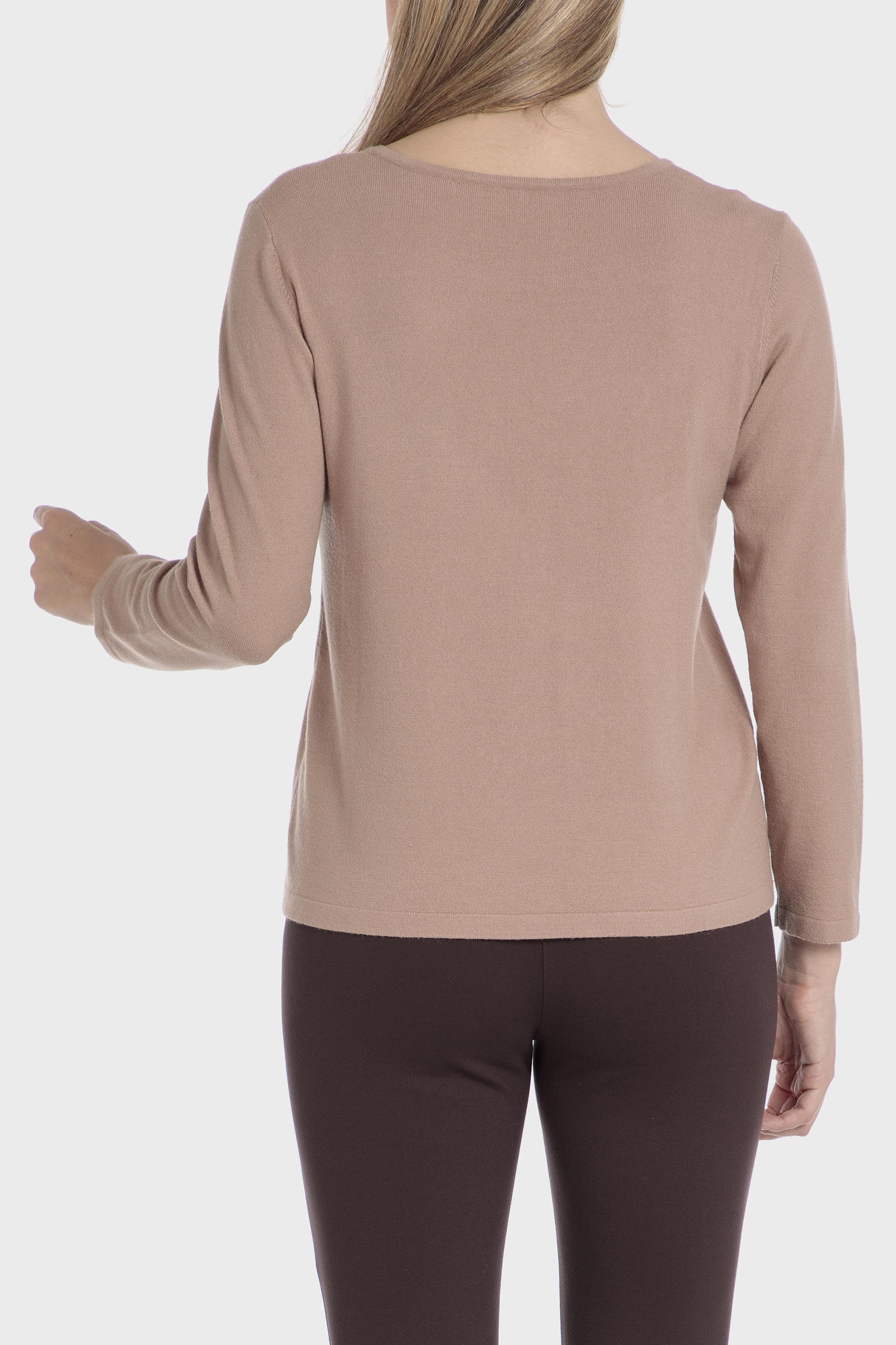 Beige Embroidered Sweater, , large image number 2