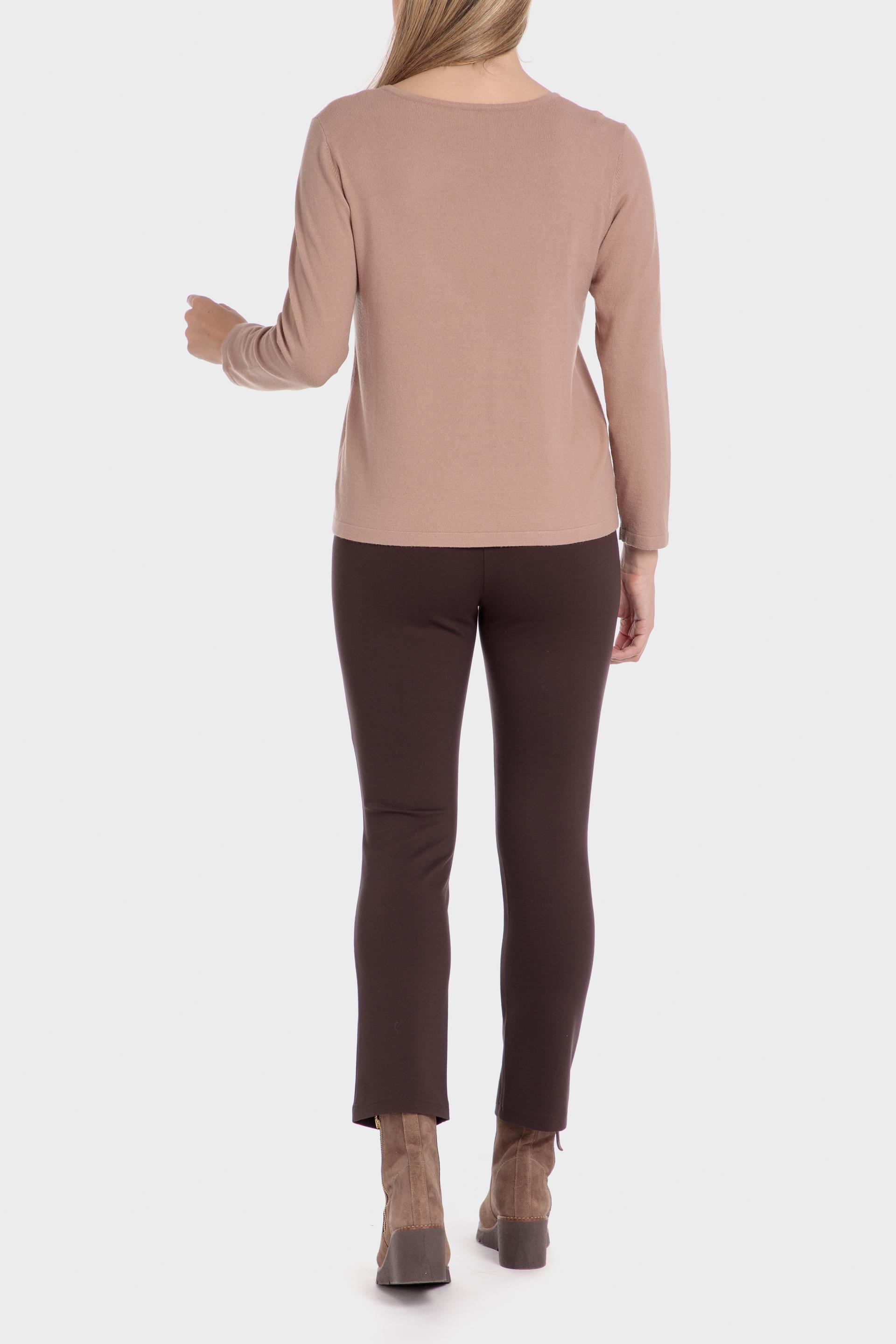 Beige Embroidered Sweater, , large image number 3