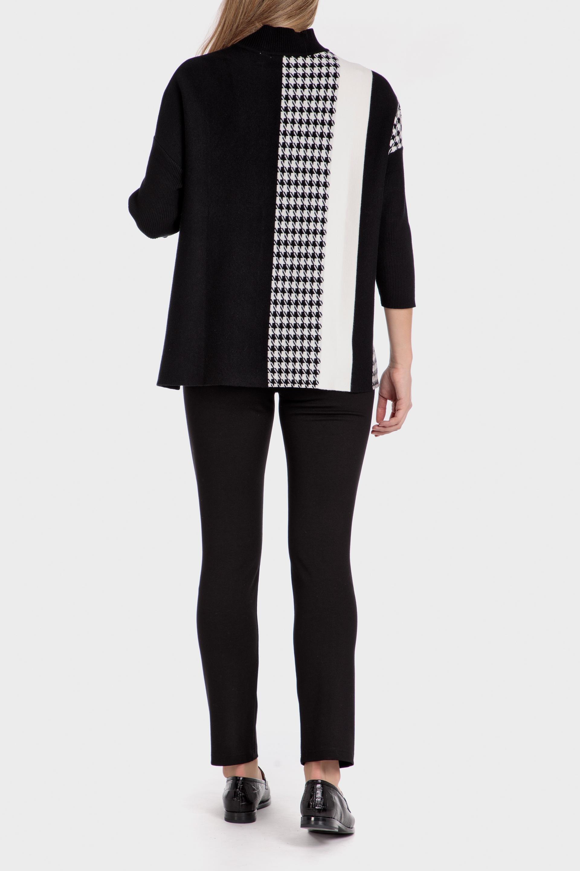 Black Textured Oversized Poncho, , large image number 3
