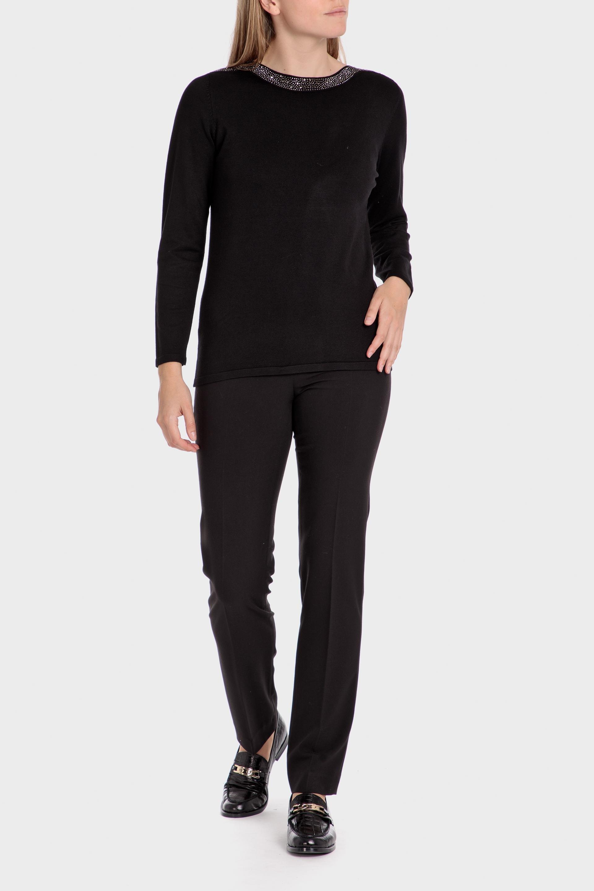 Black Detailed Sweater, , large image number 0