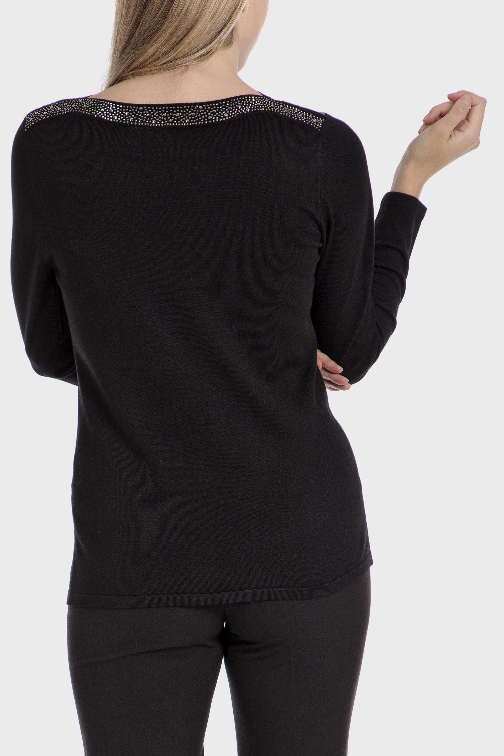 Black Detailed Sweater, , large image number 3