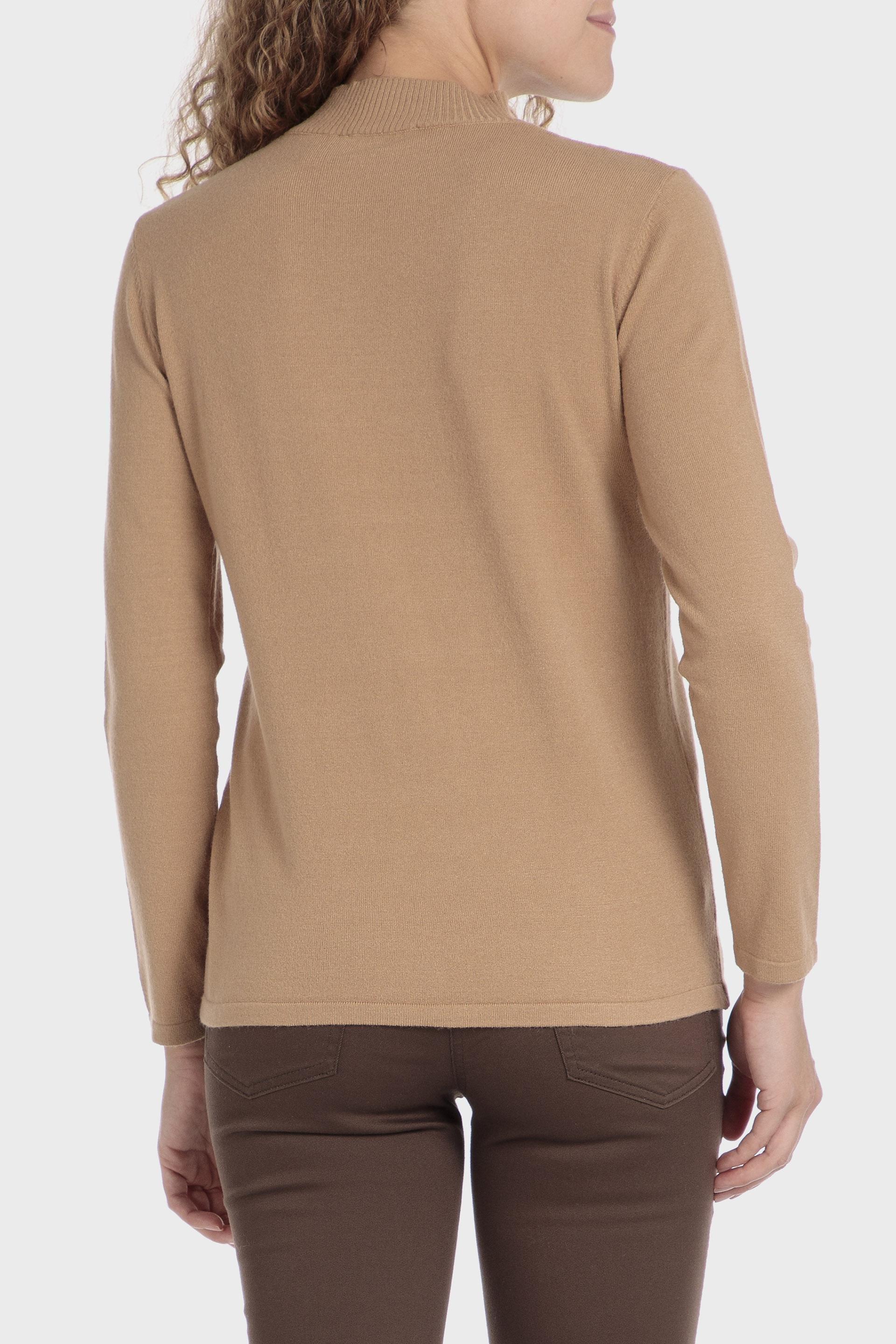 Beige Basic Casual Turtleneck, , large image number 1