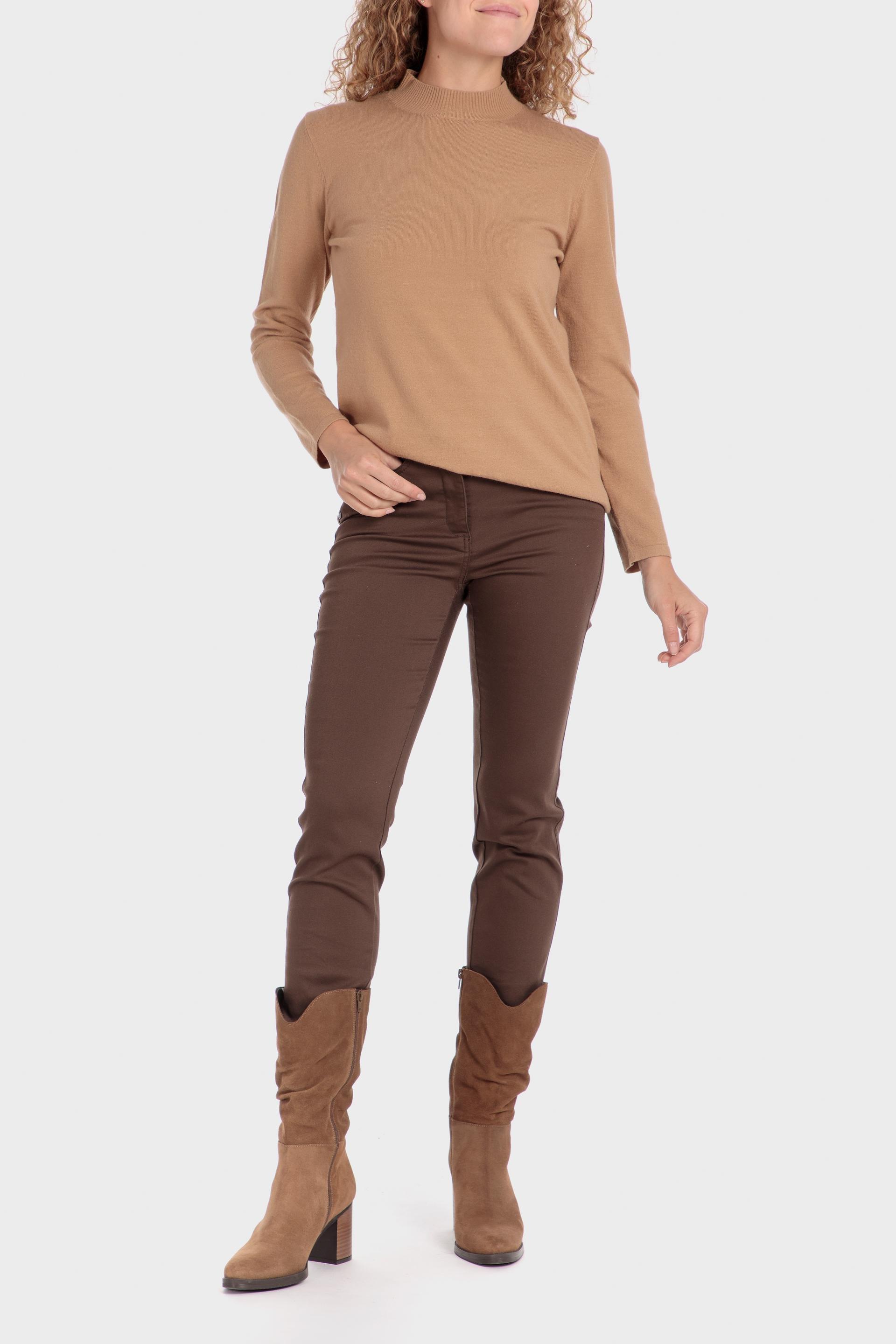 Beige Basic Casual Turtleneck, , large image number 2