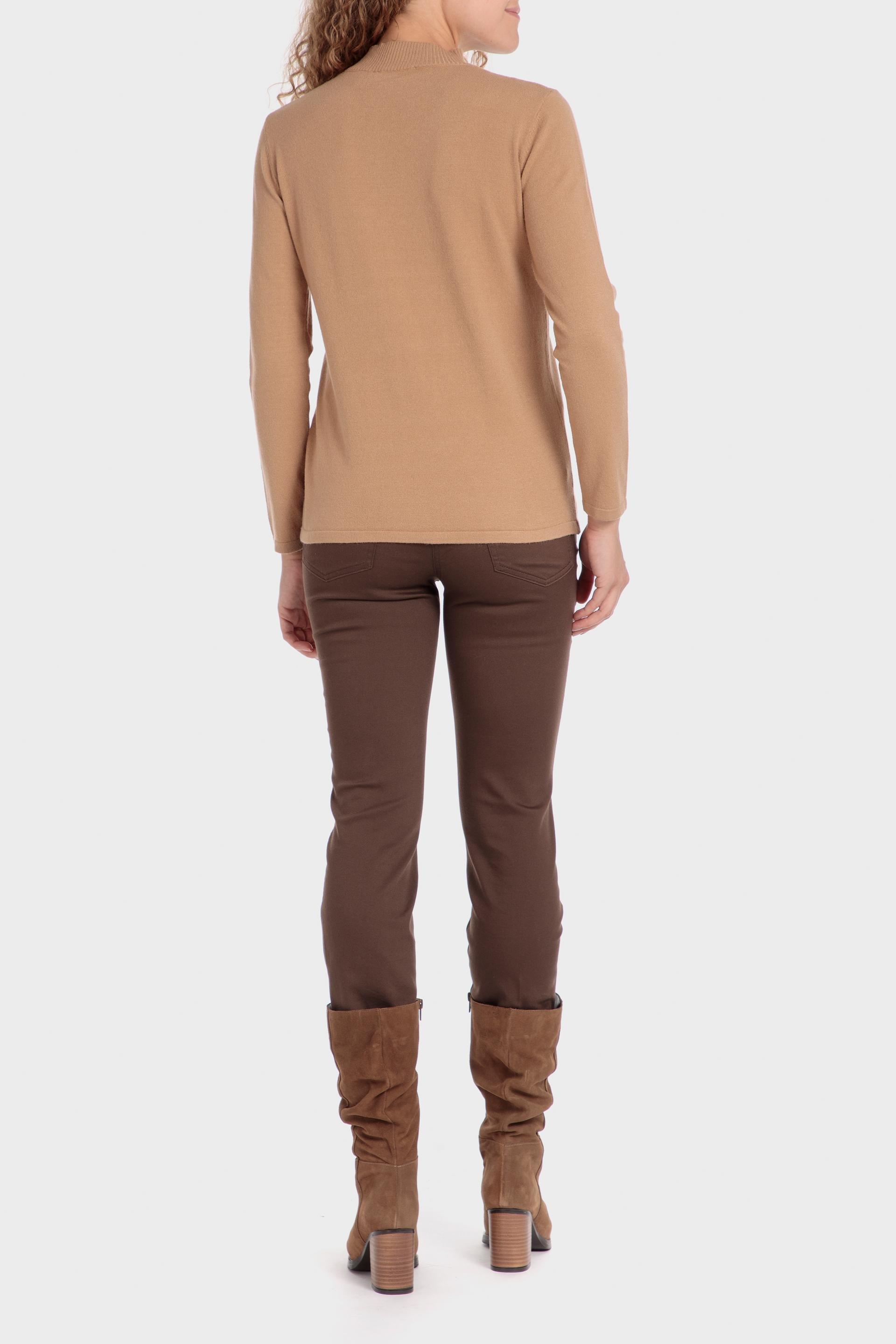 Beige Basic Casual Turtleneck, , large image number 3