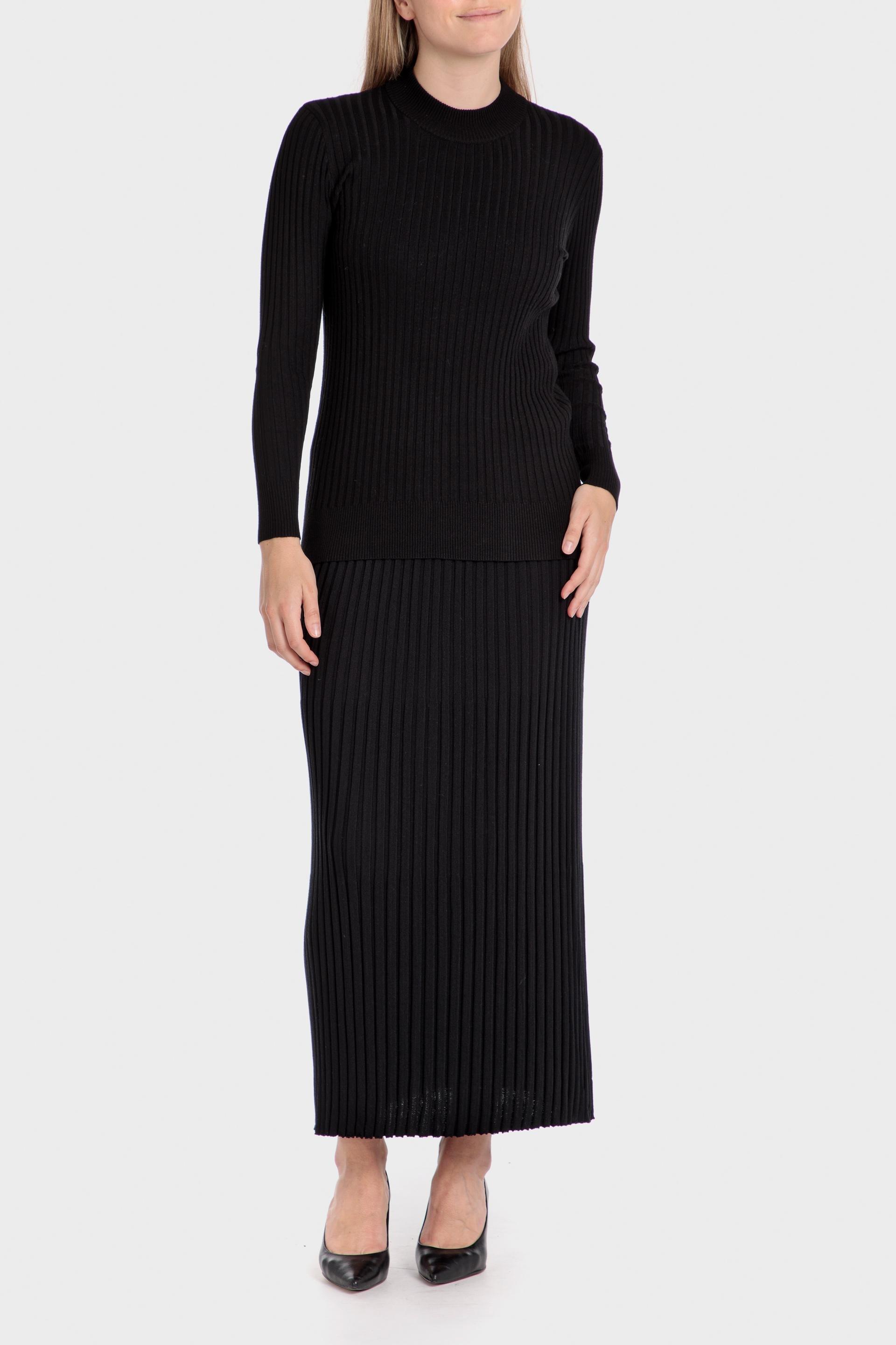 Black Ribbed Sweater, , large image number 0