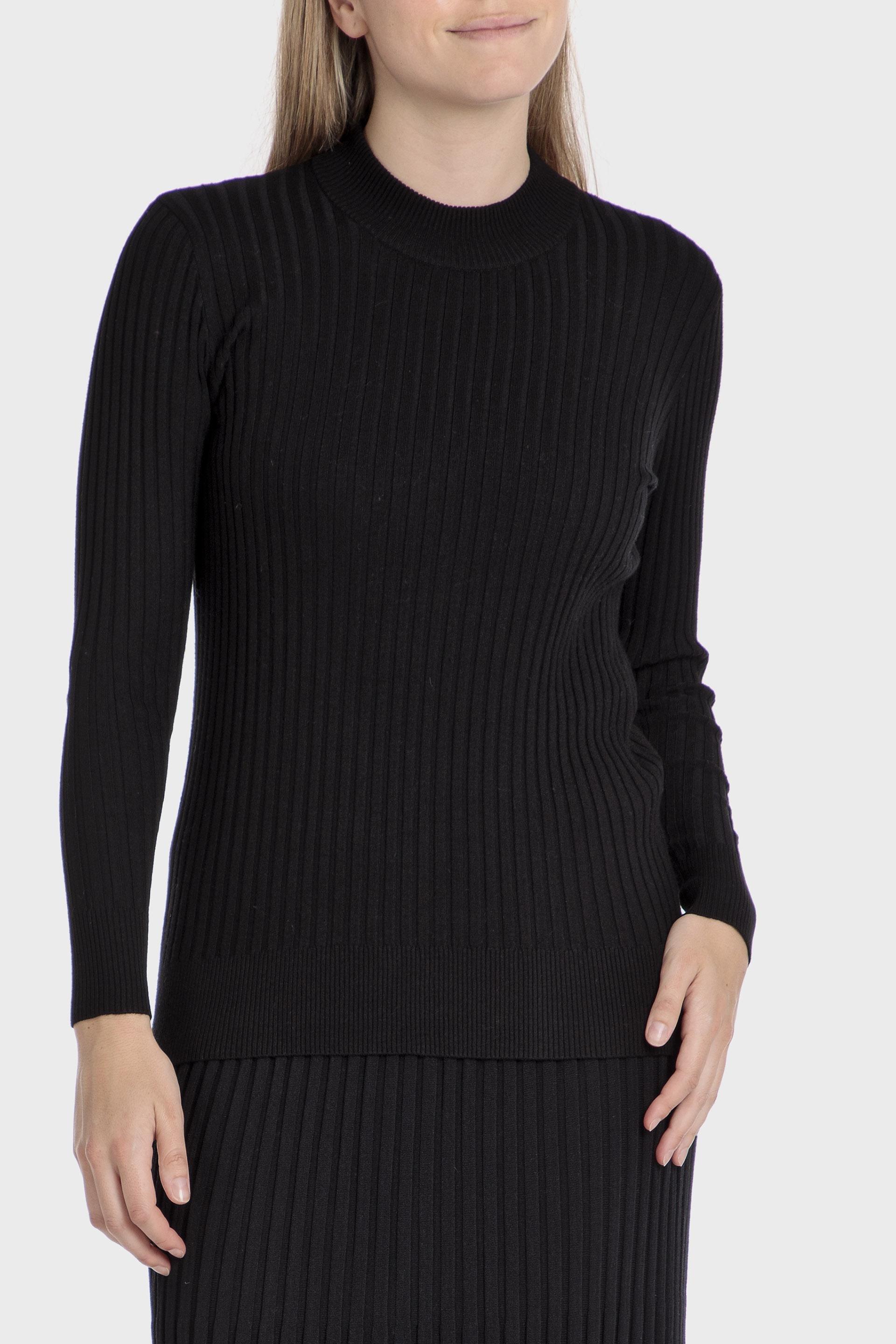 Black Ribbed Sweater, , large image number 1