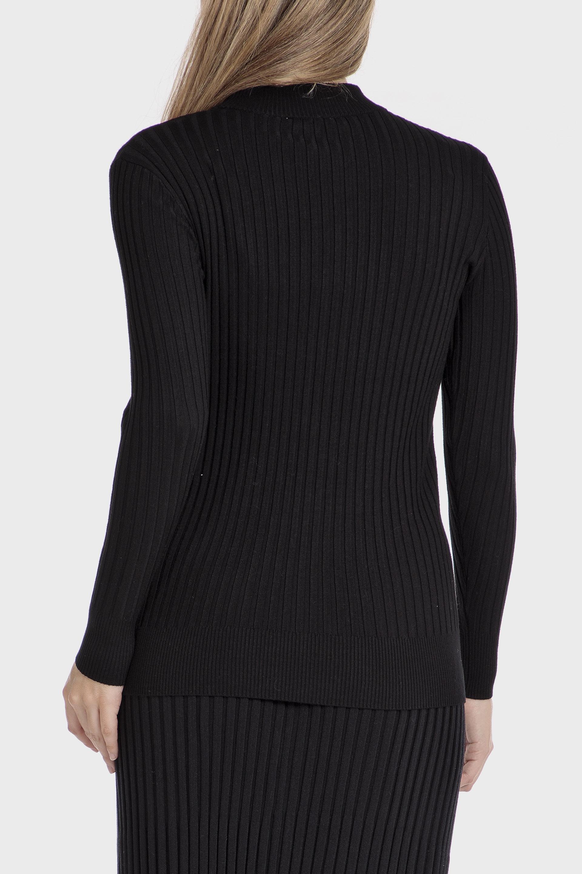 Black Ribbed Sweater, , large image number 2