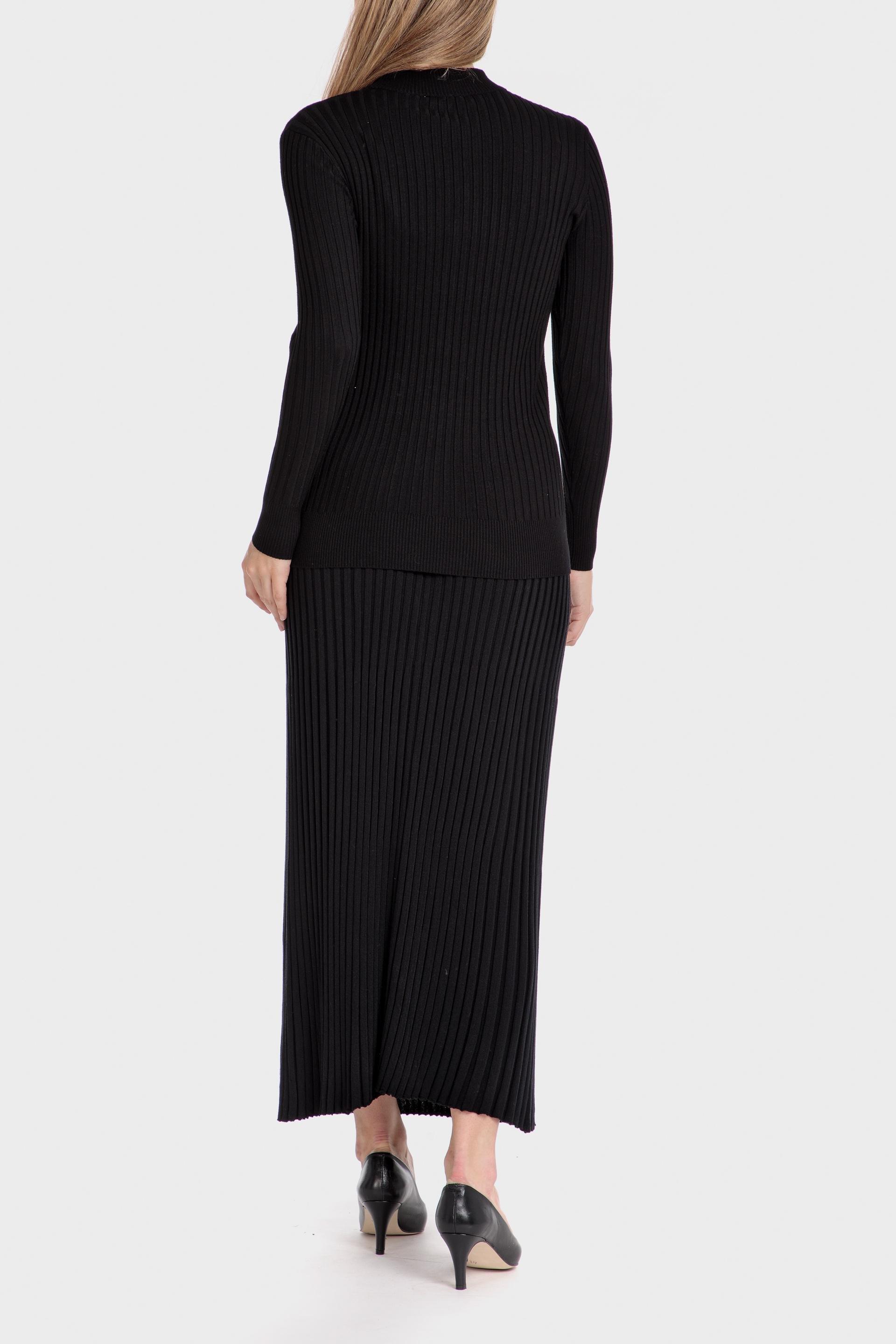 Black Ribbed Sweater, , large image number 3