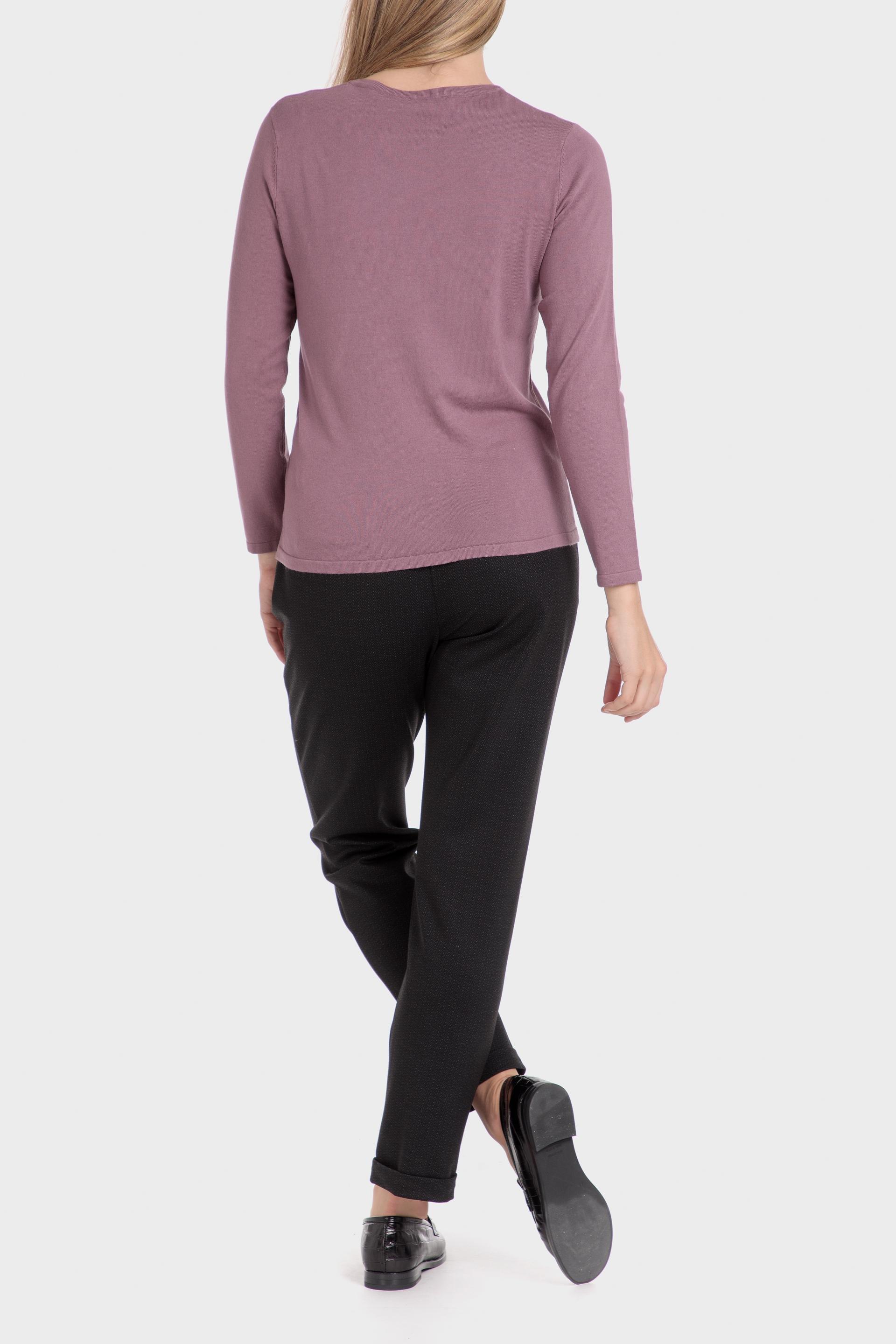 Purple Plain Slim Sweater, Lillac Hydrangea, large image number 2