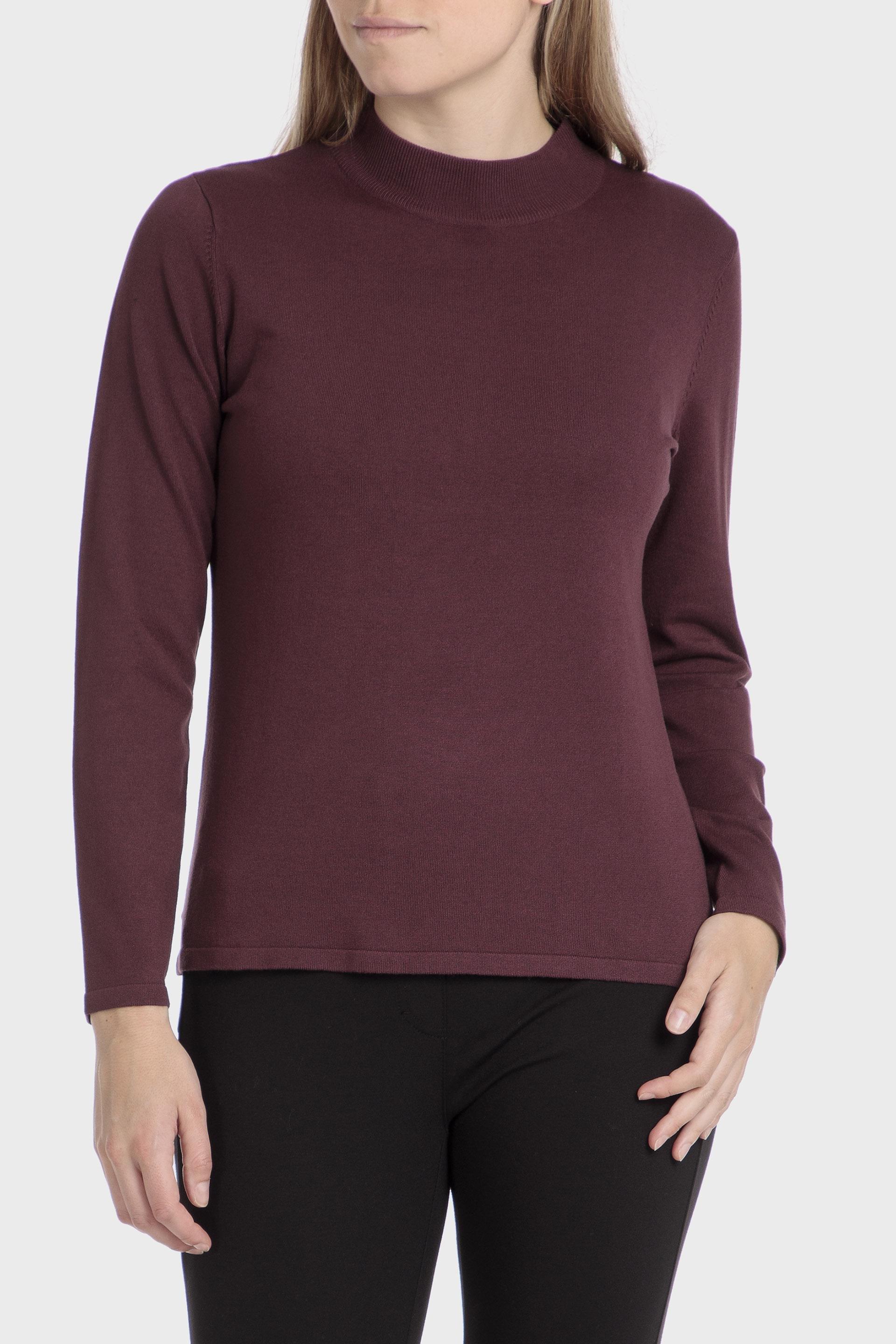 Maroon Plain Sweater, , large image number 0