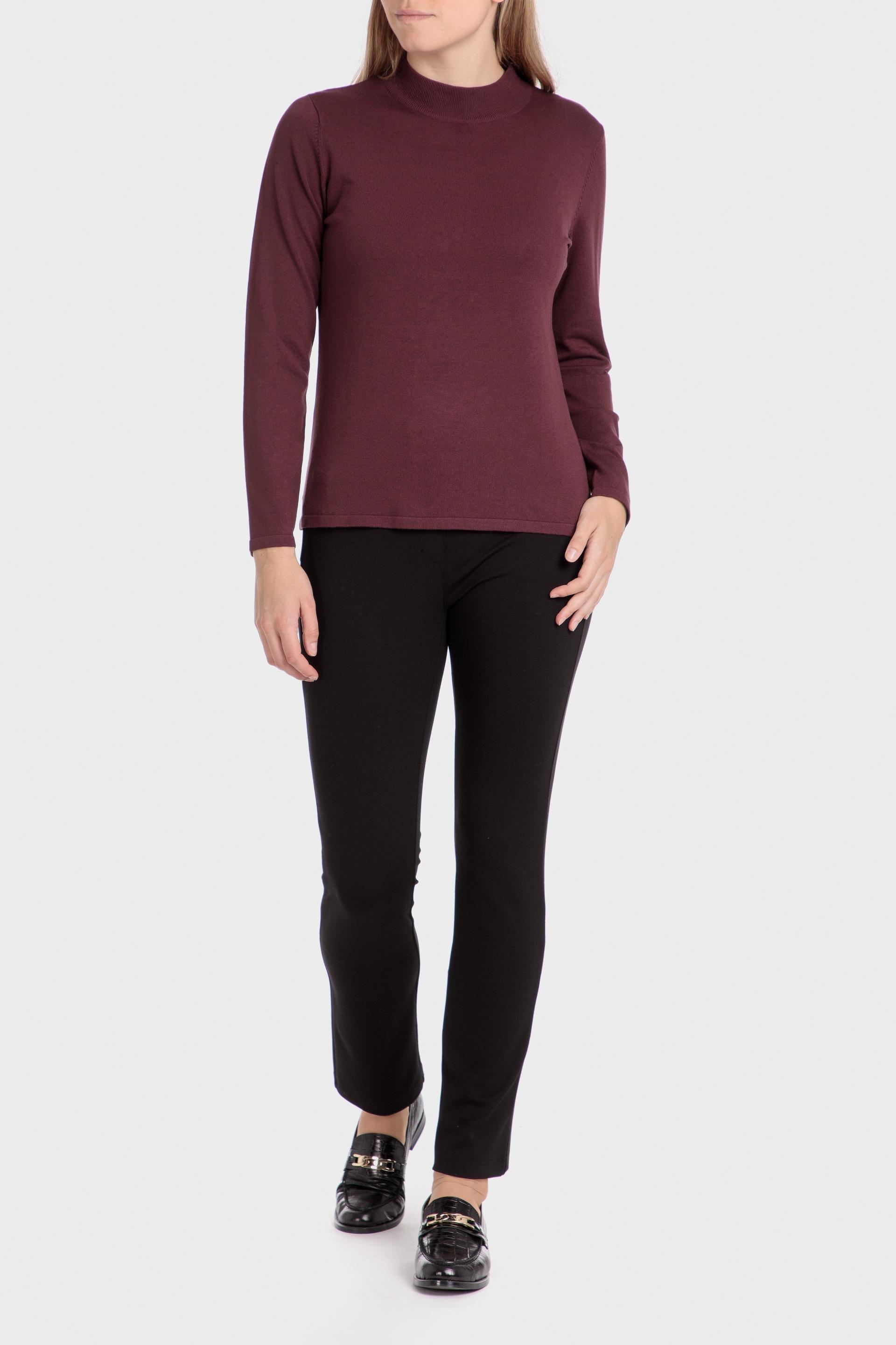 Maroon Plain Sweater, , large image number 1