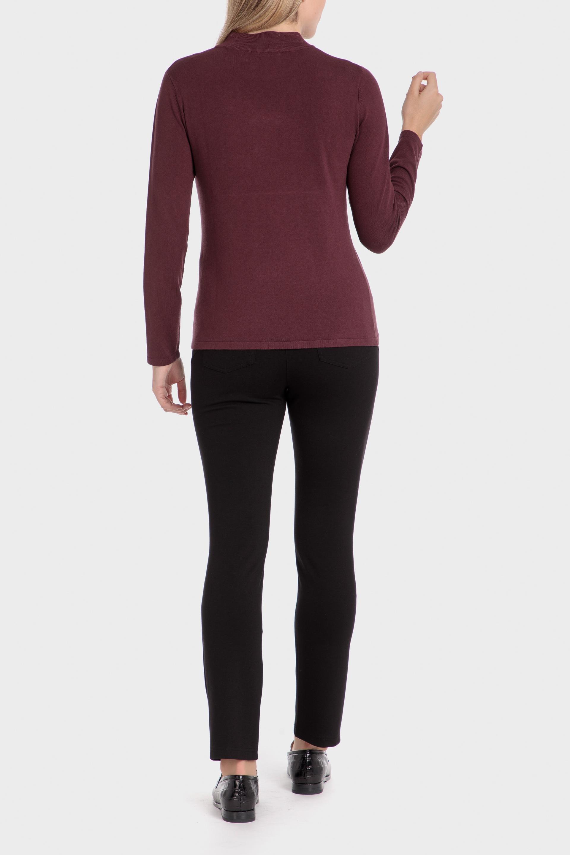 Maroon Plain Sweater, , large image number 3