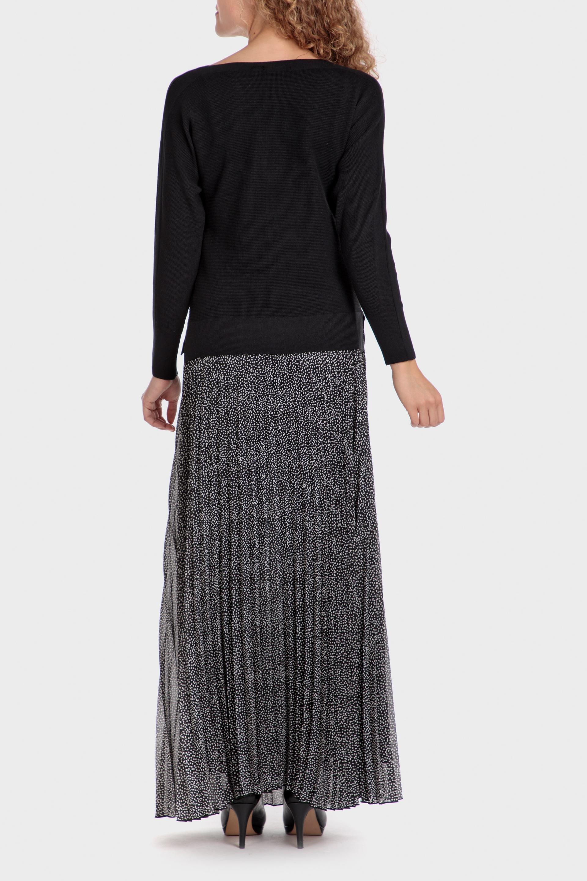 Black Textured Relaxed Sweater, , large image number 2