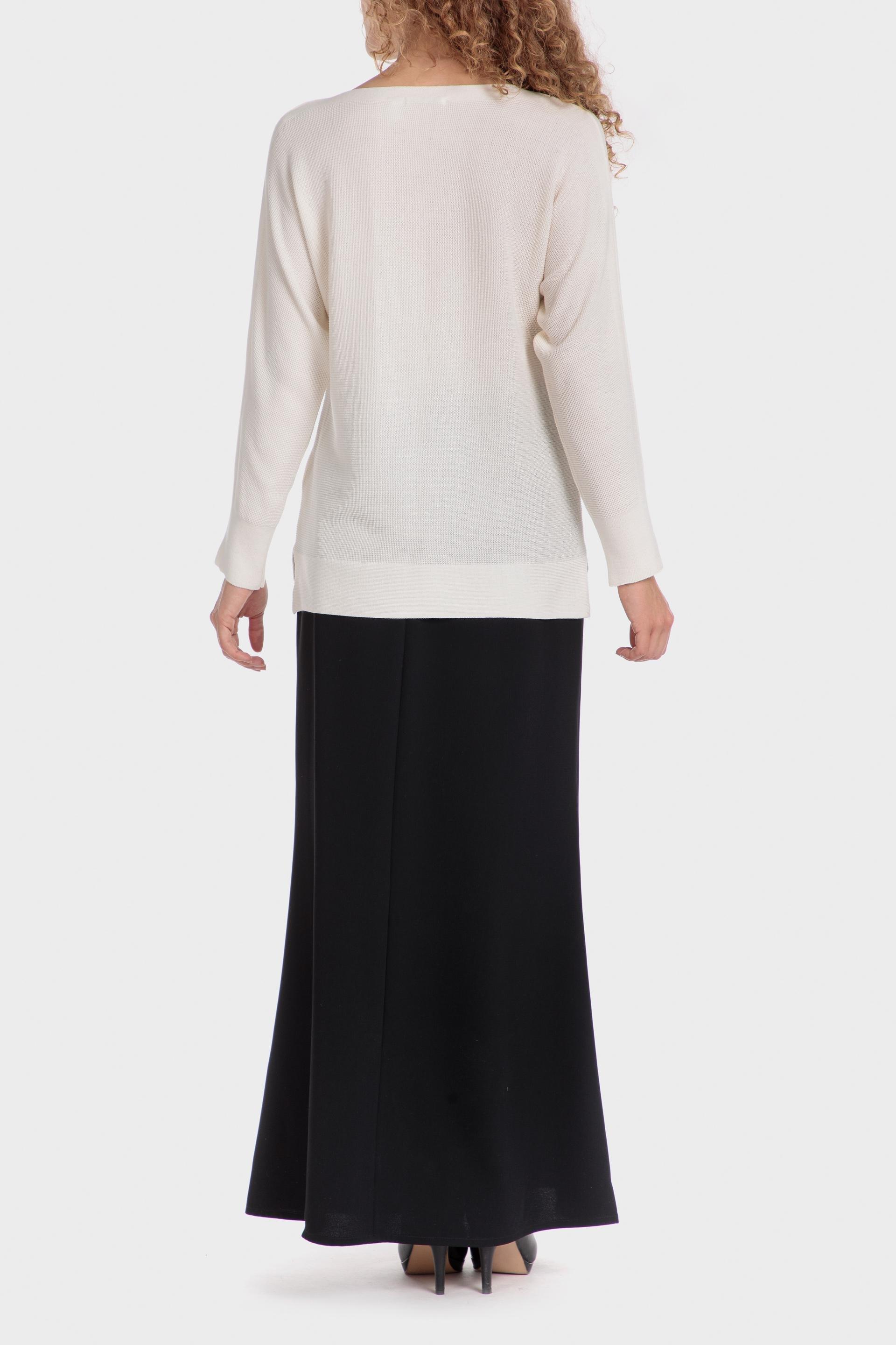 White Relaxed Sweater, , large image number 2