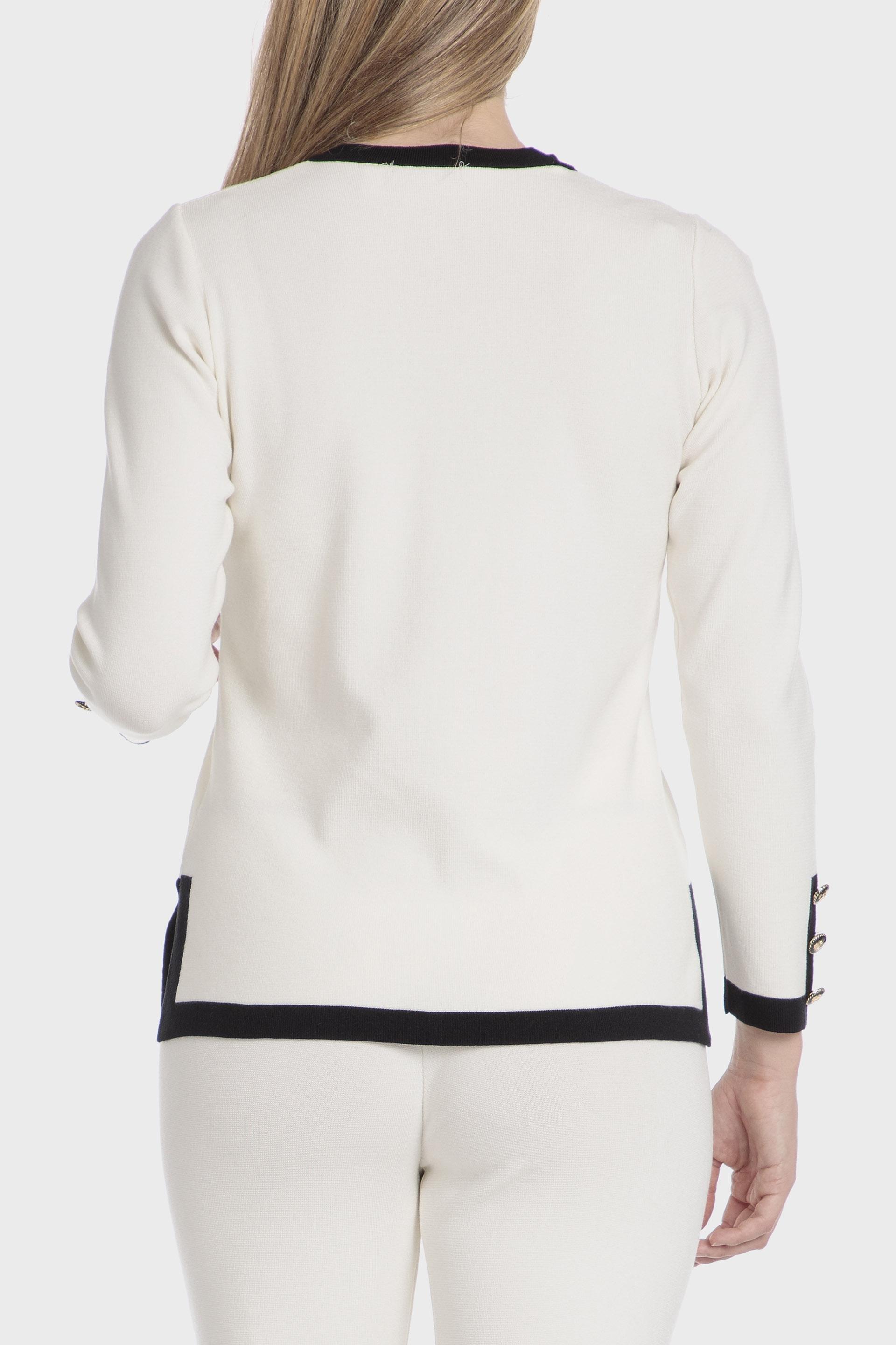 White Two Tone Jumper, , large image number 3