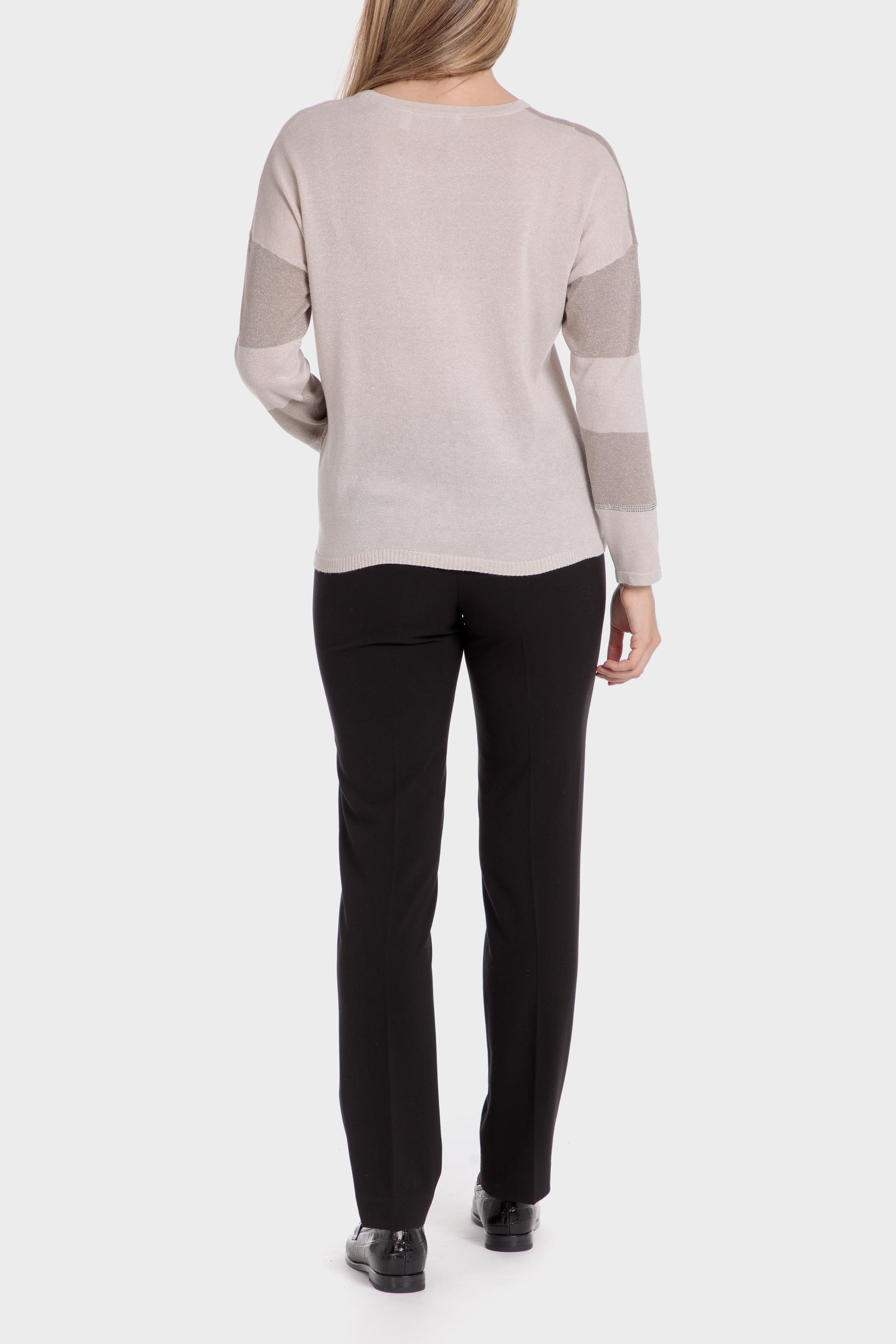 Beige Textured Jumpers Intarsia, , large image number 3