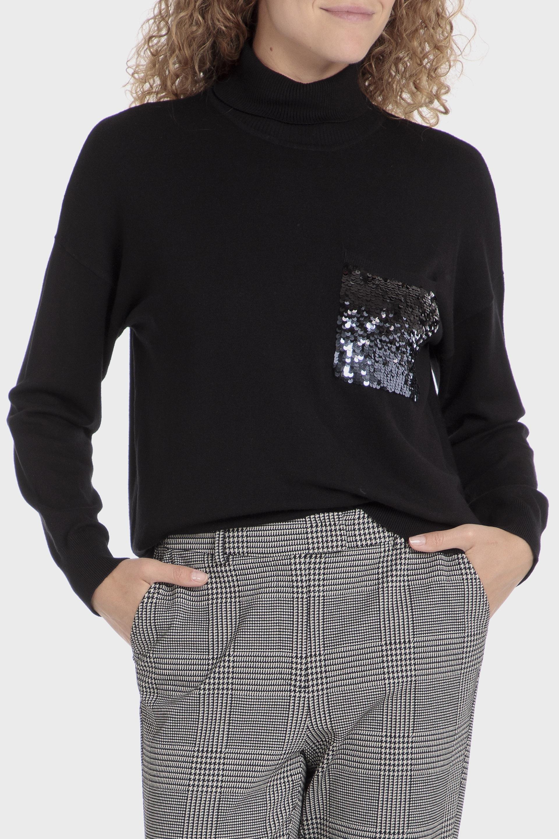 Black Checked Sweater, , large image number 0