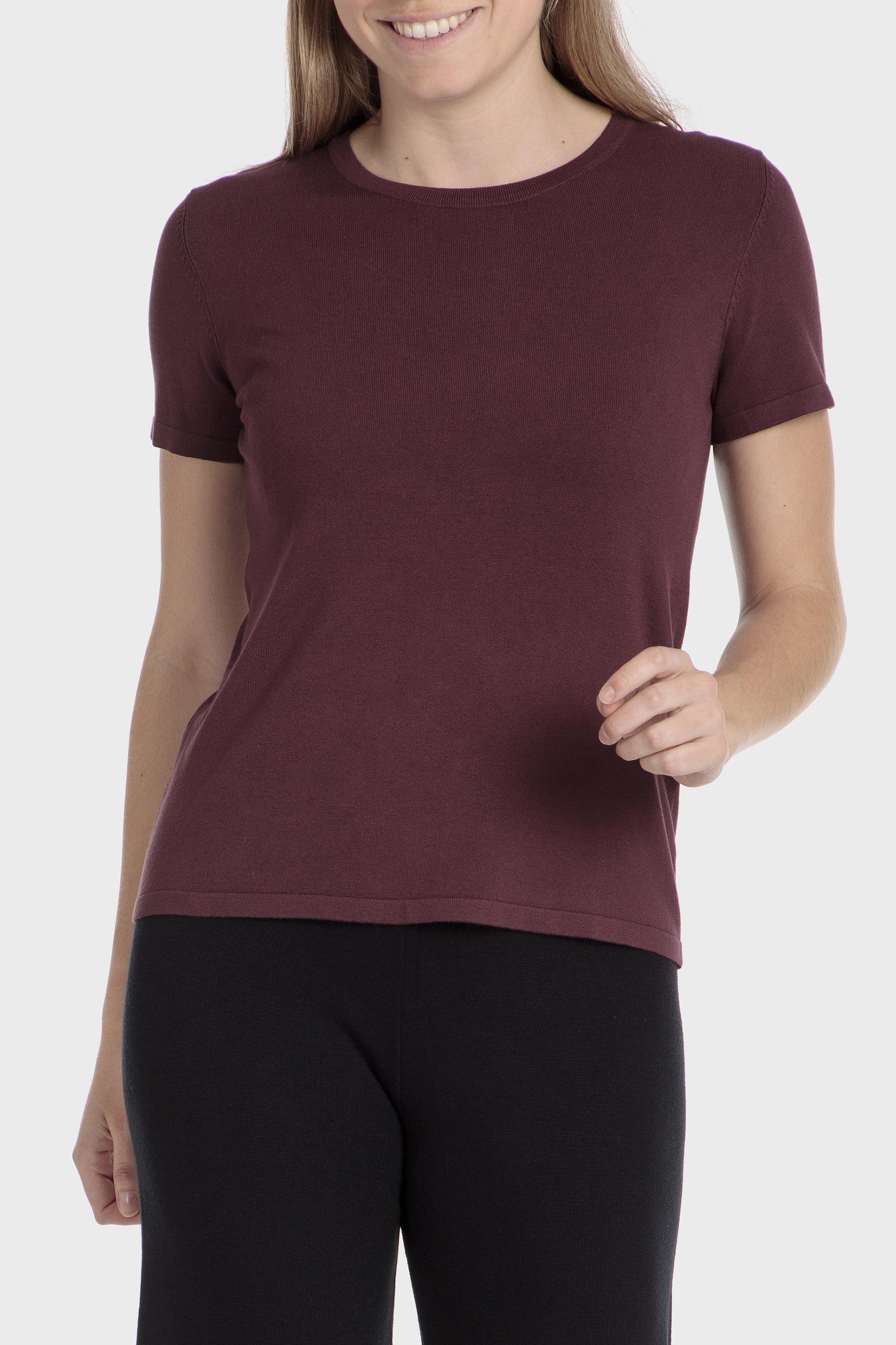 Red Plain Crew Neck T-Shirt, , large image number 0