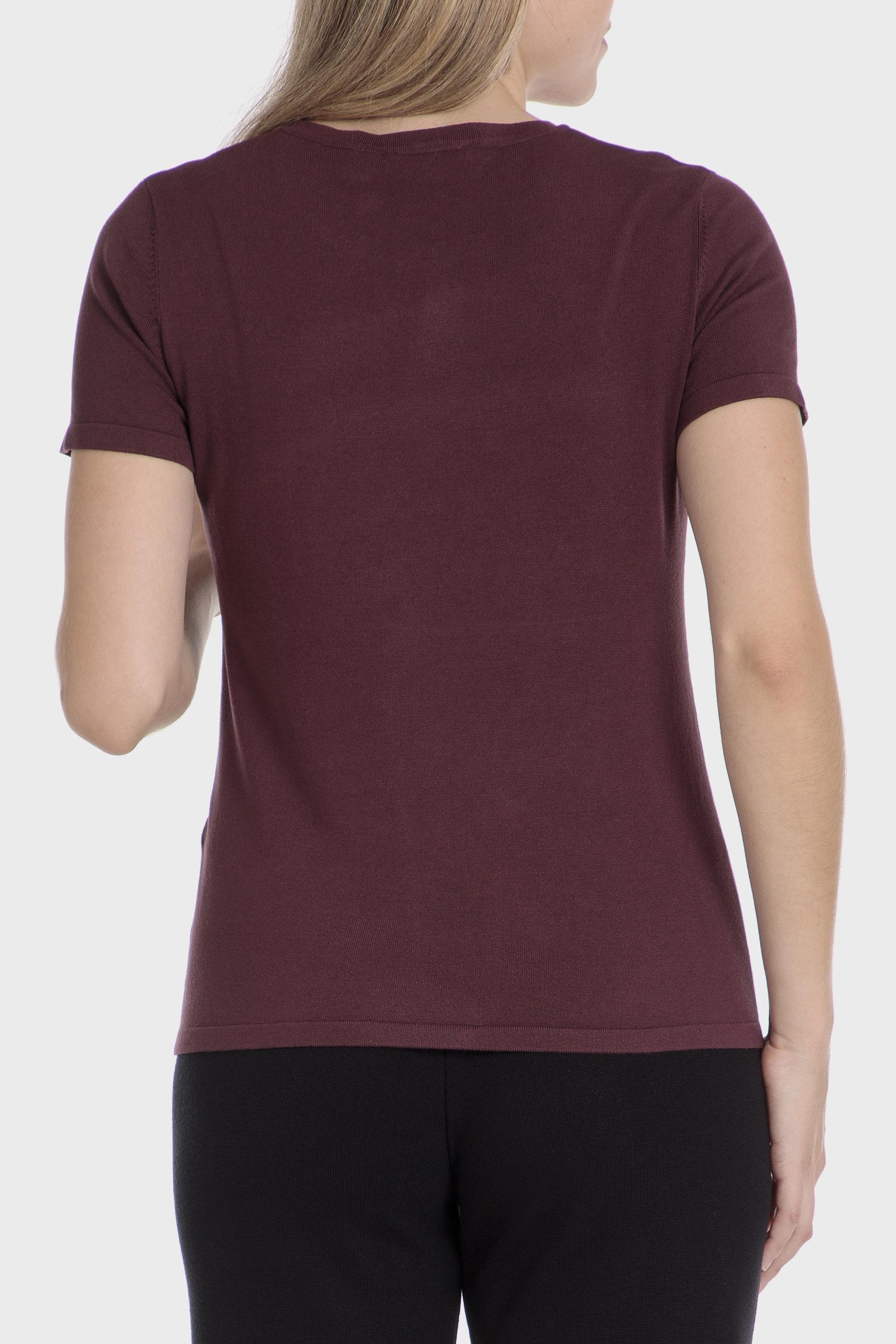 Red Plain Crew Neck T-Shirt, , large image number 3