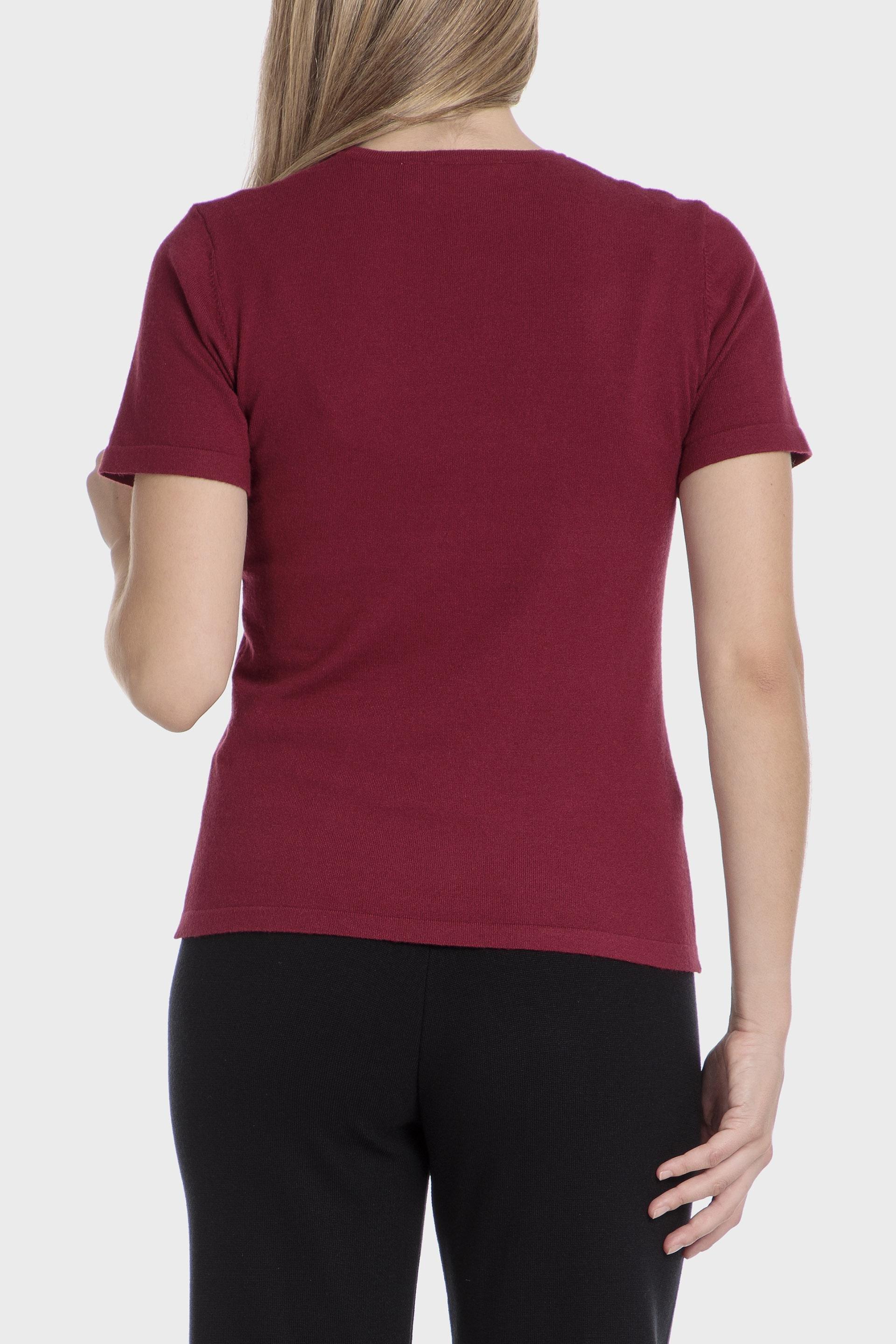 Red Slim Casual Sweater, , large image number 2