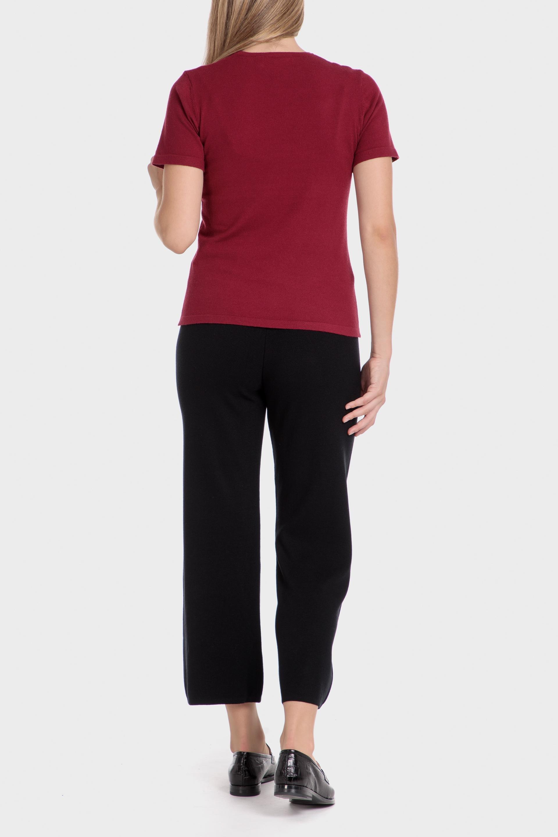 Red Slim Casual Sweater, , large image number 3