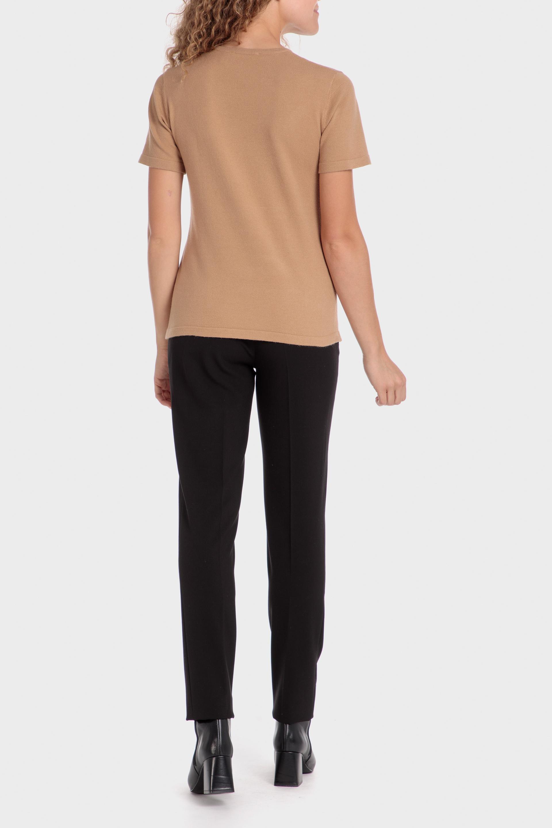 Beige Ribbed Sweater, , large image number 2