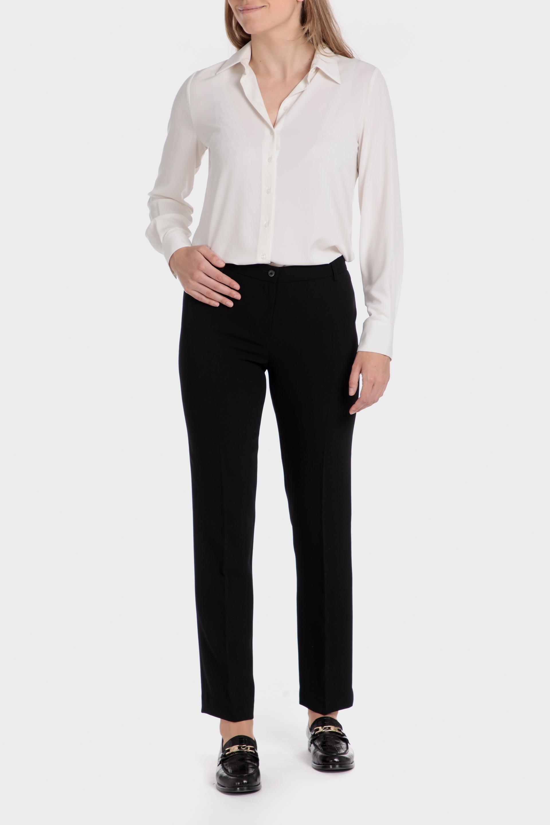 Black Elastic Waist Trousers, , large image number 0