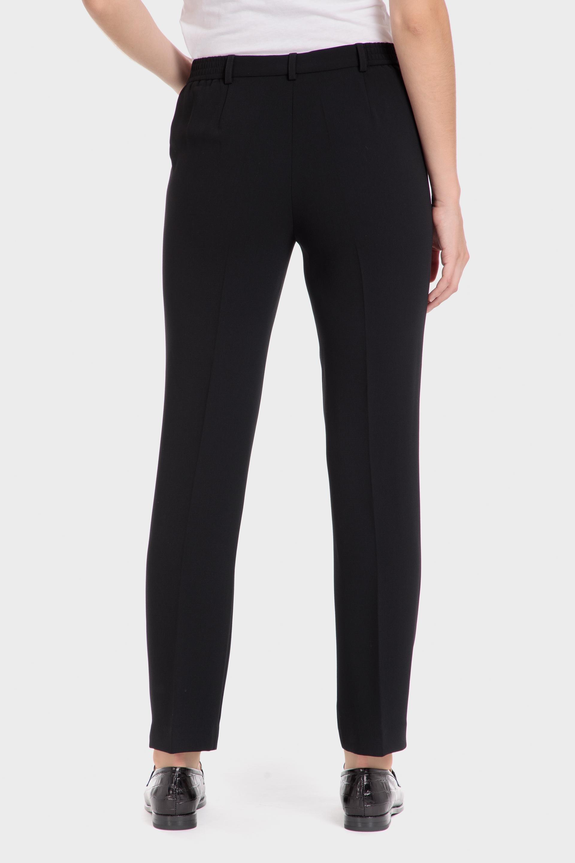 Black Elastic Waist Trousers, , large image number 3