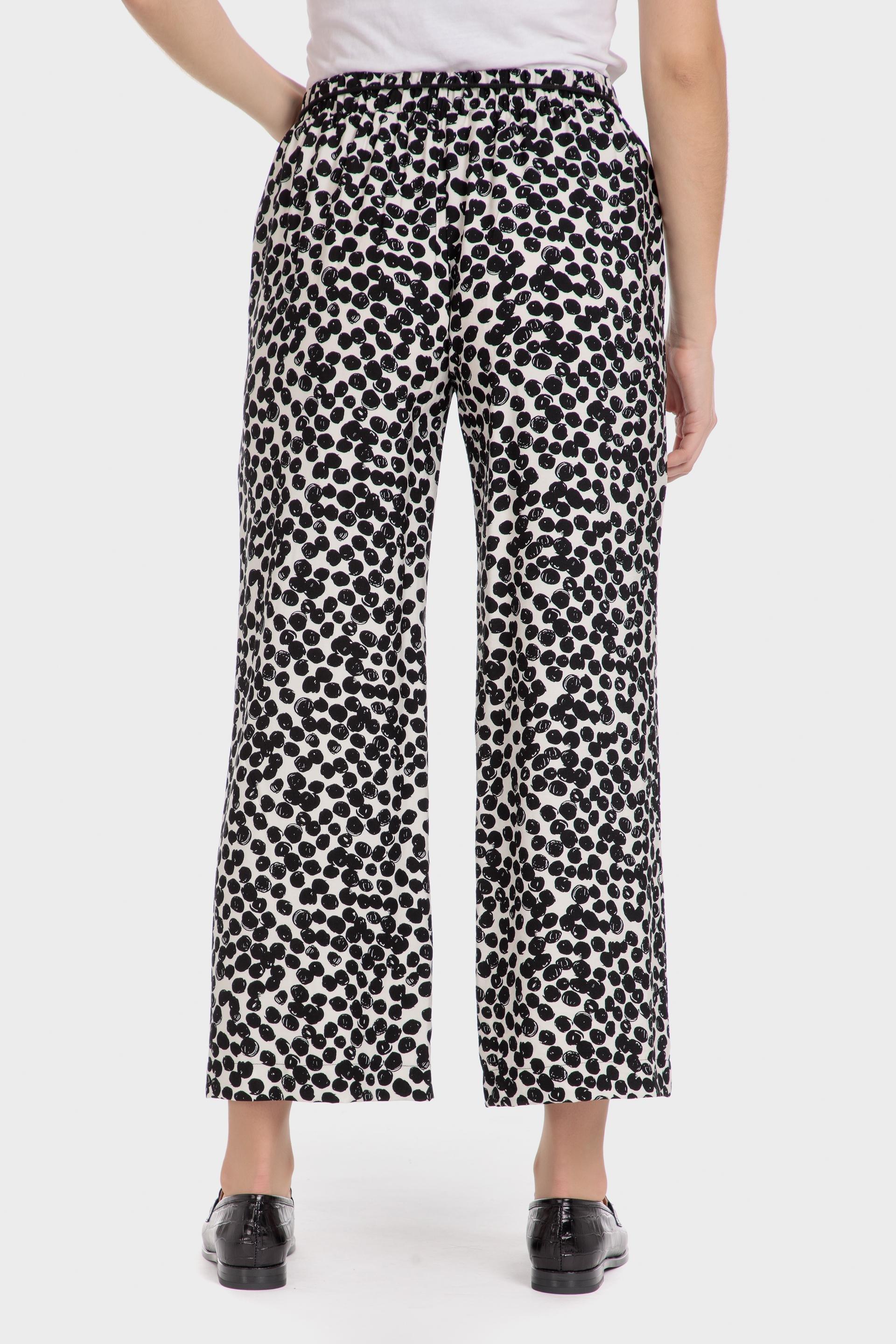 Black Abstract Casual Trousers, , large image number 2