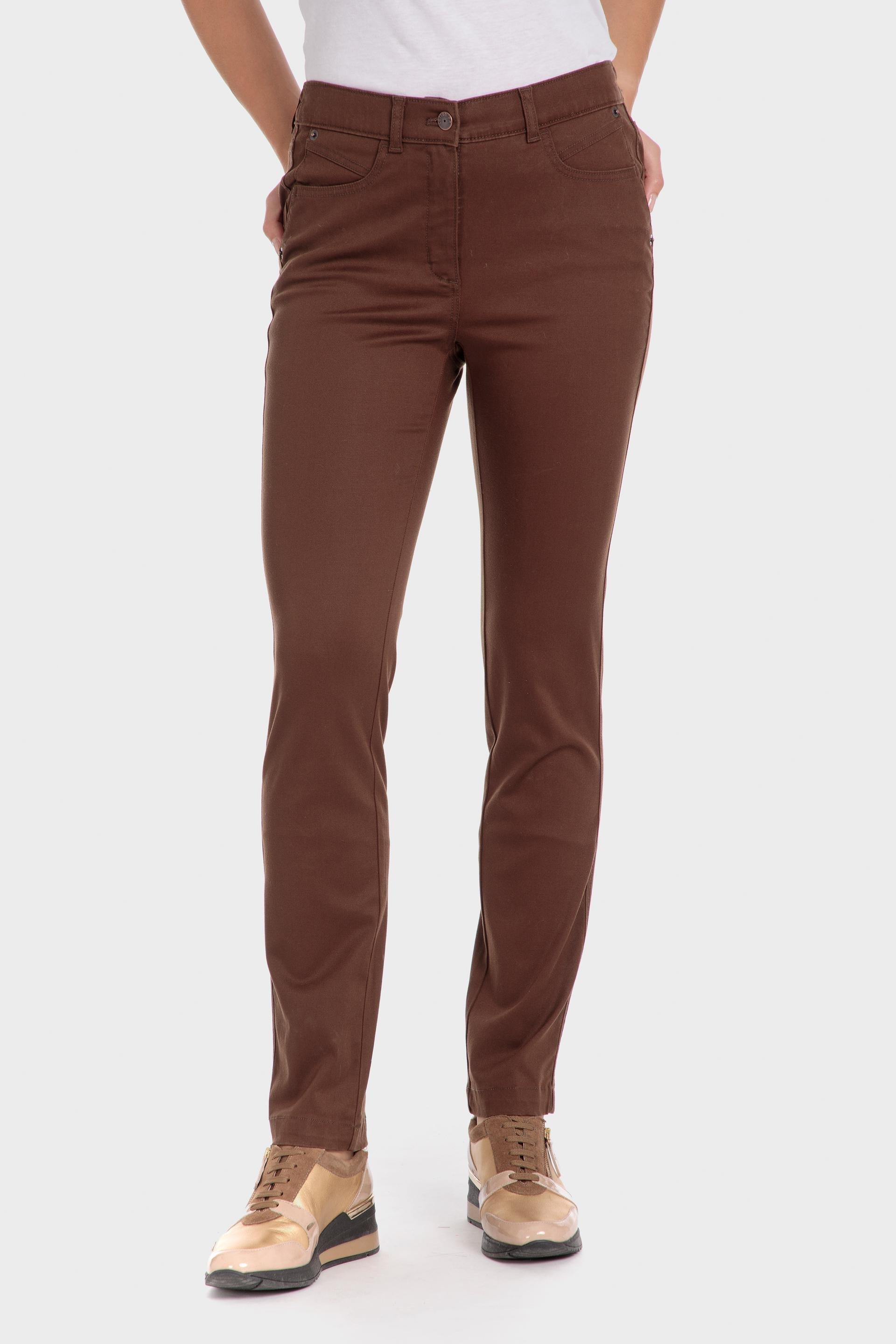 Red Plain Cotton Trousers, , large image number 1
