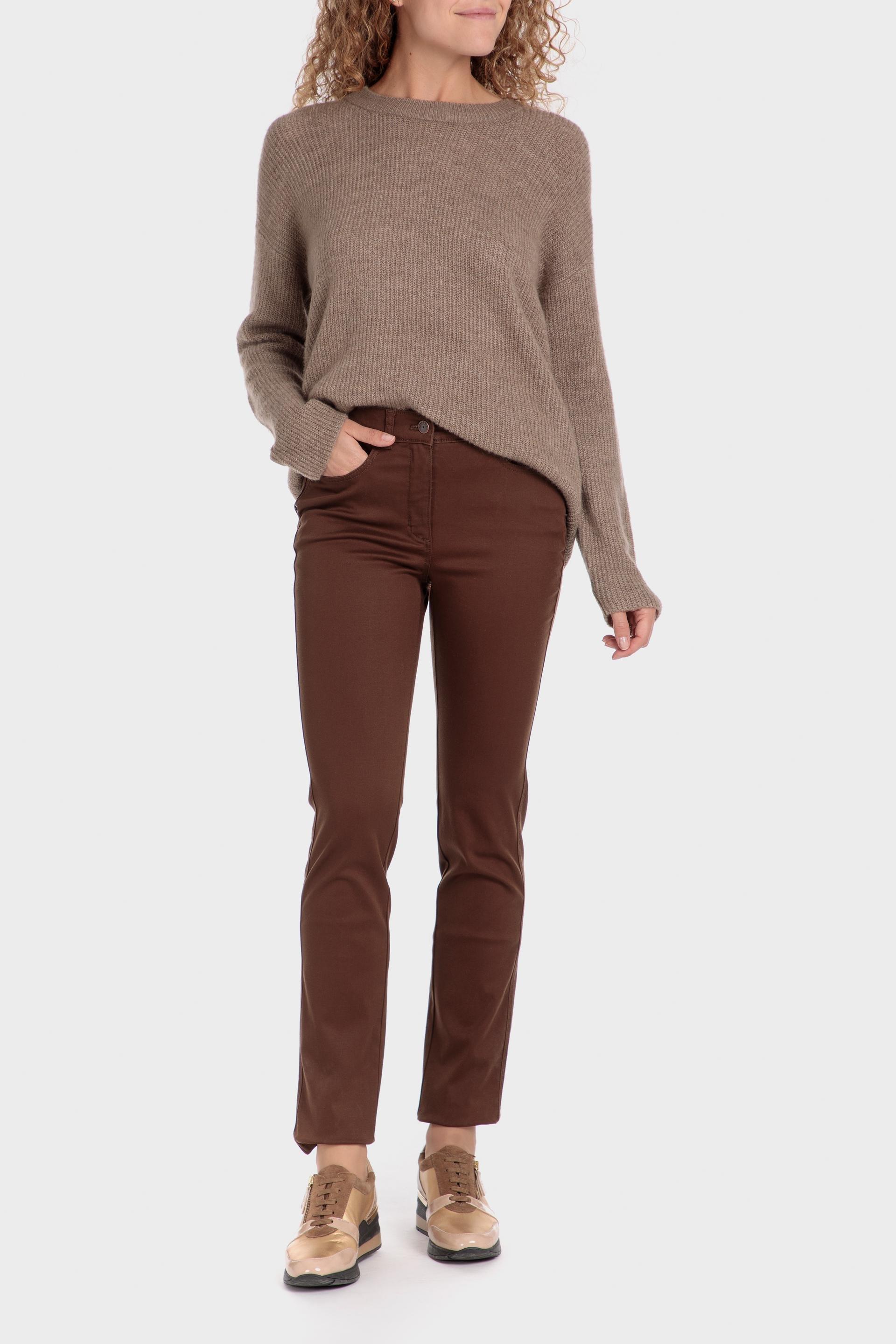 Red Plain Cotton Trousers, , large image number 2