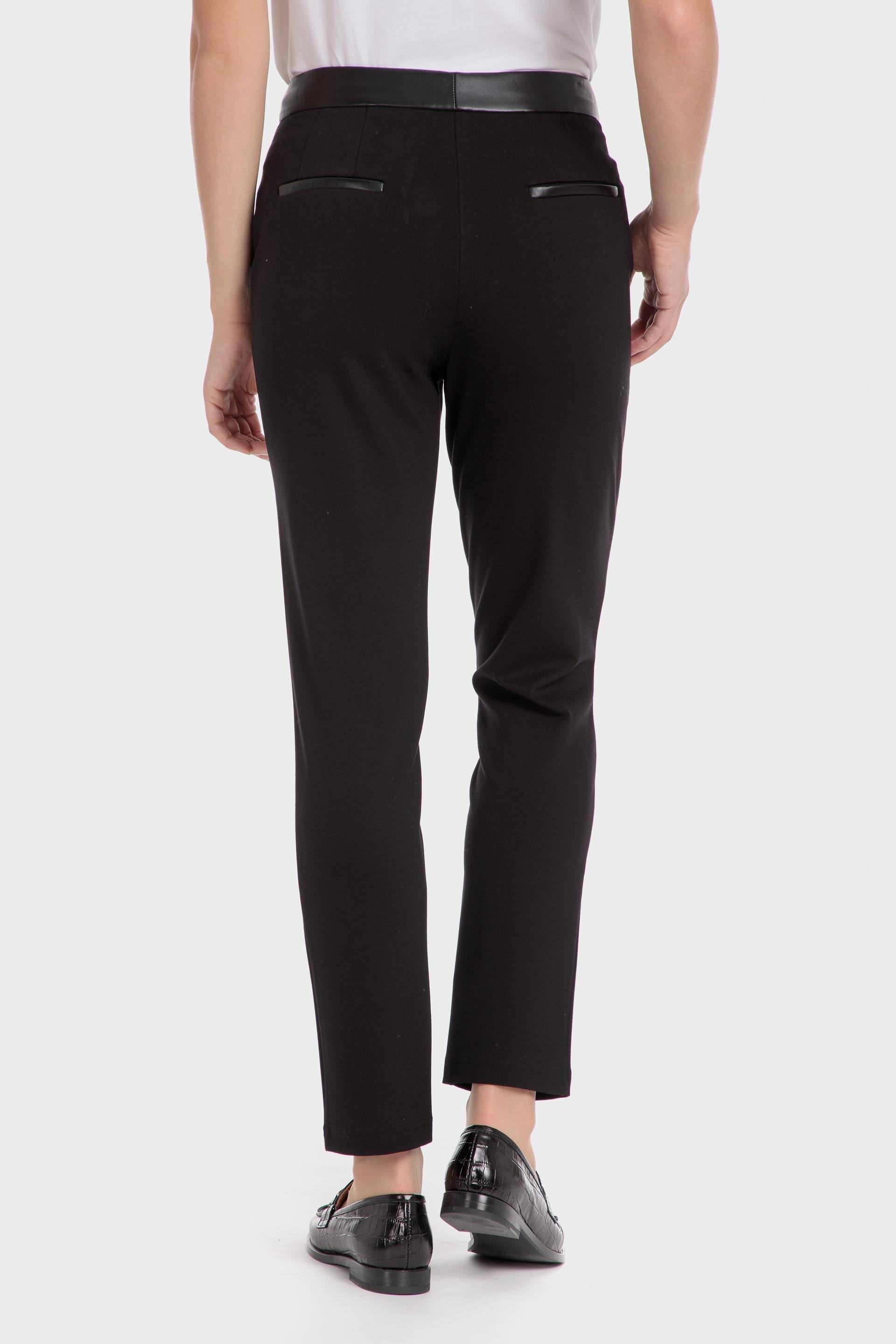 Black Leather Effect Casual Trousers, , large image number 2
